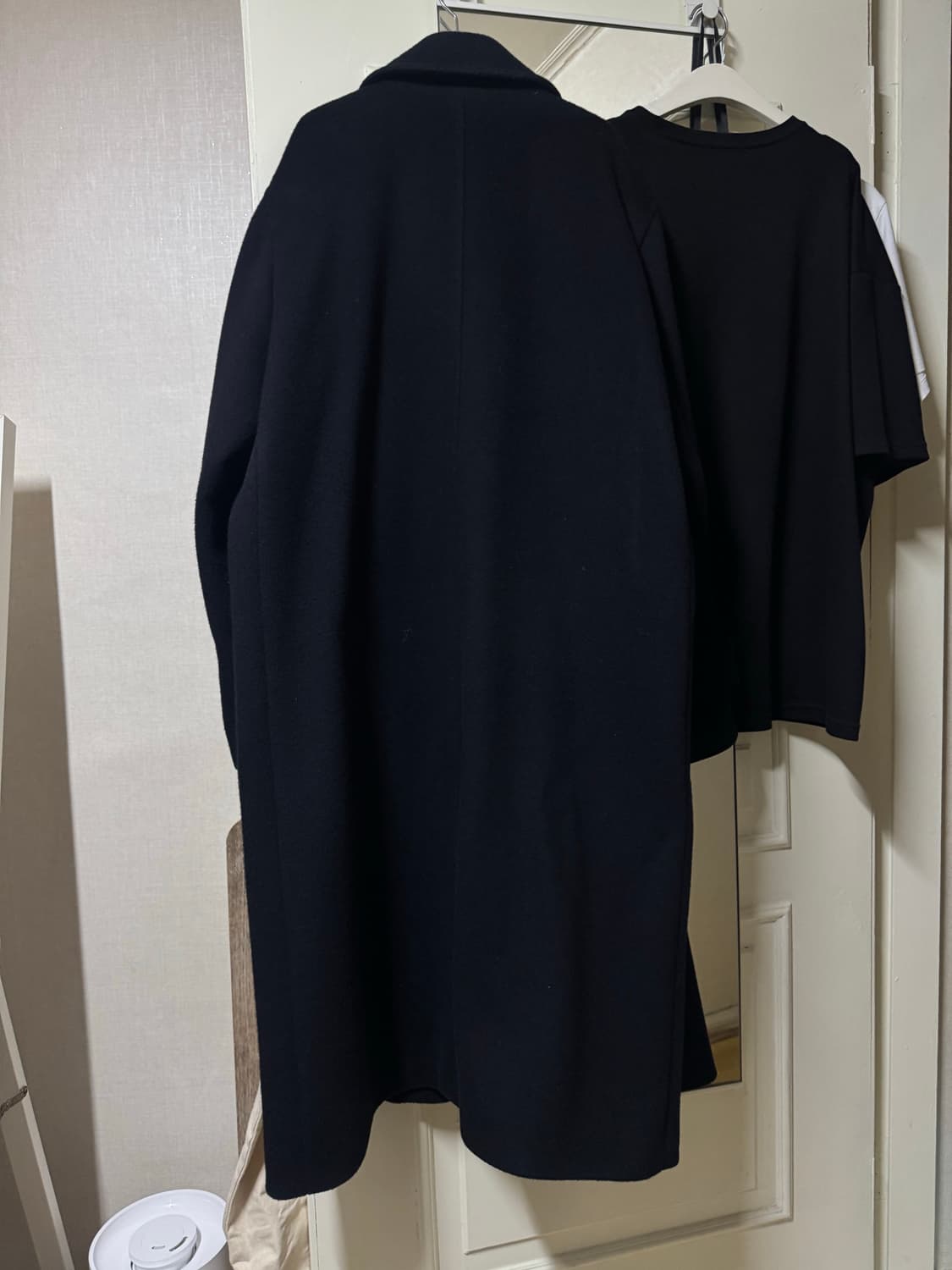 홀리선 울 롱코트 네이비L 상품이미지3