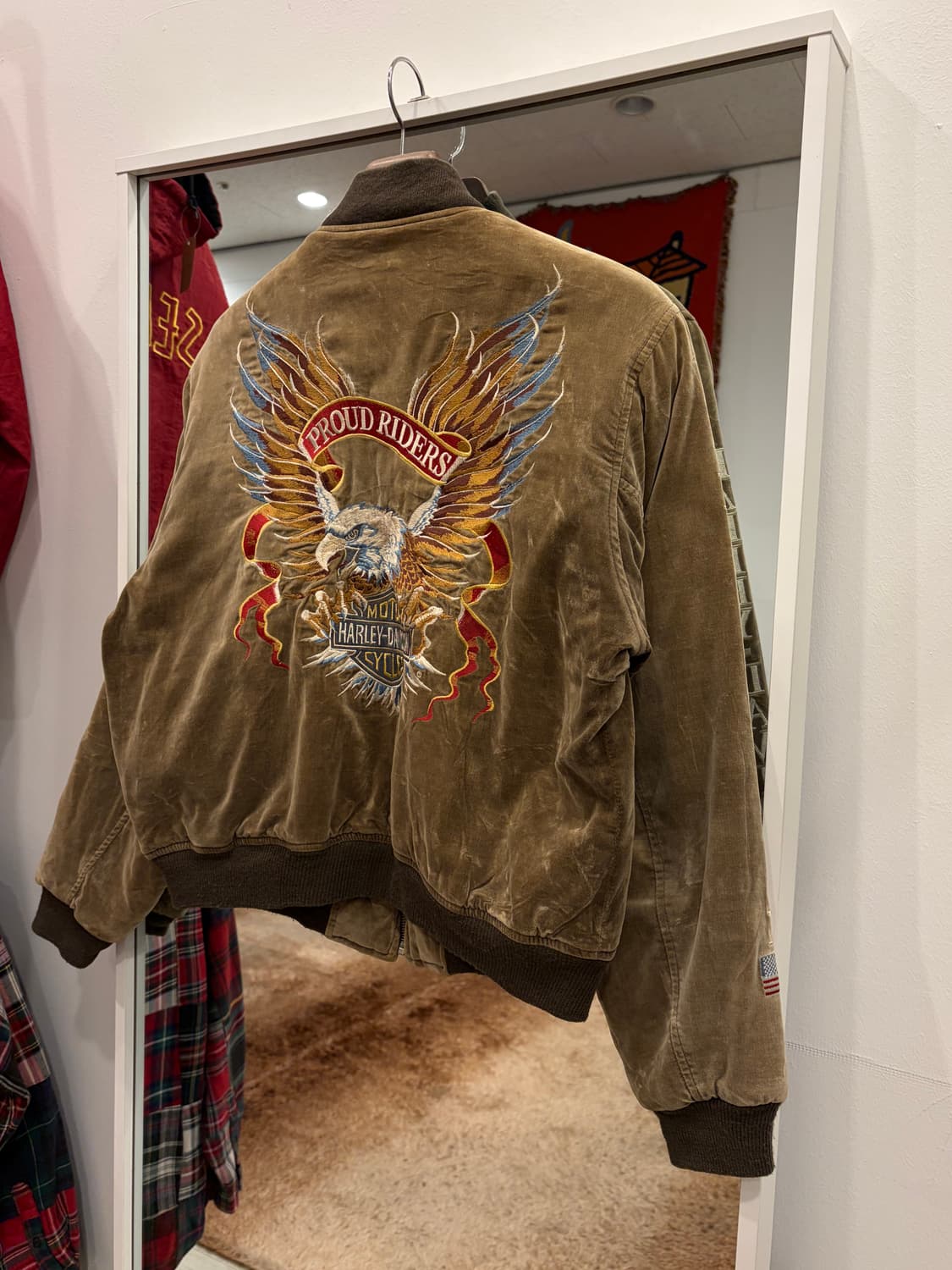 Harley-Davidson 할리데이비슨 아메리칸 이글 벨뱃 자수 자켓 상품이미지6