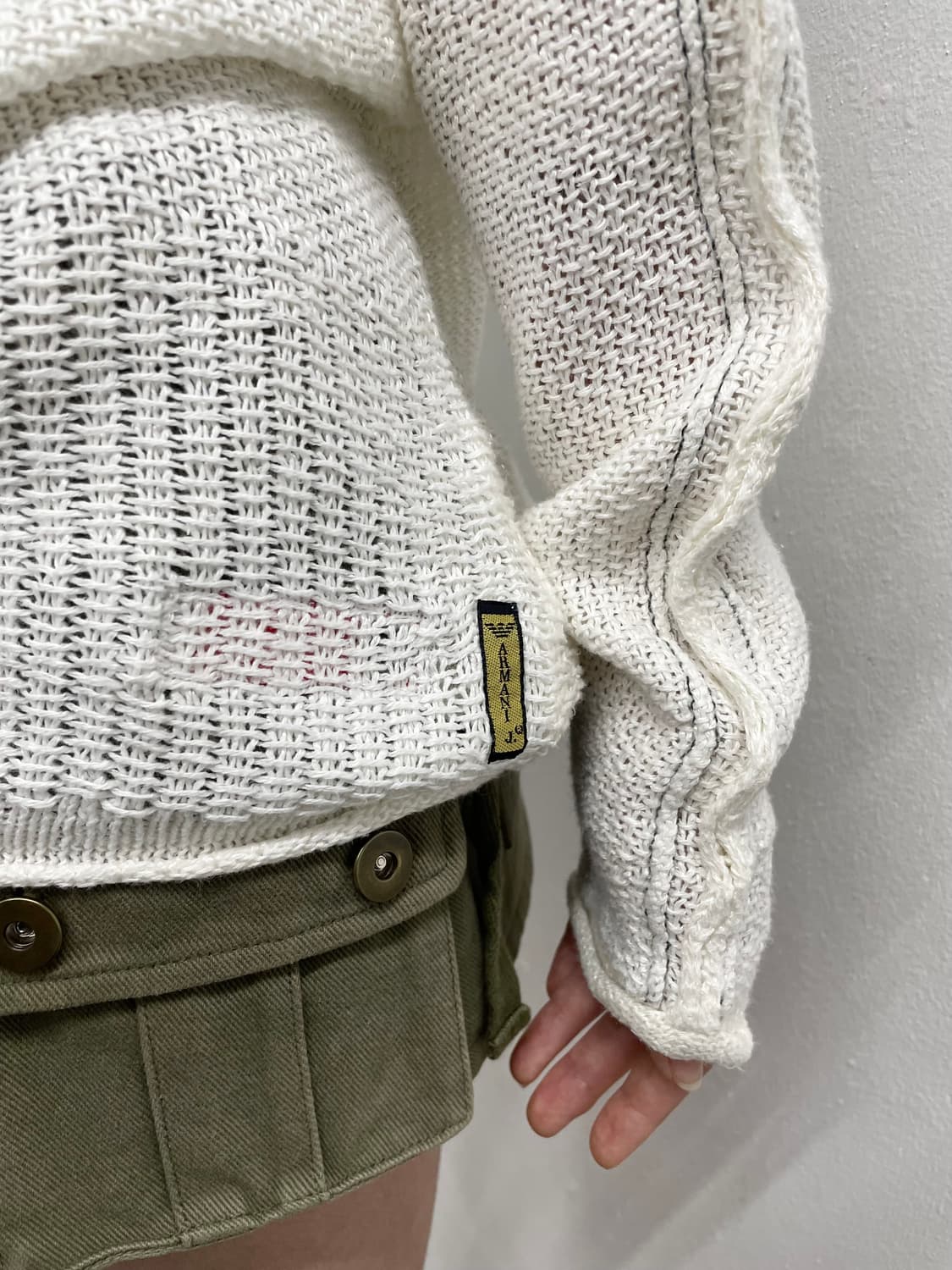 알마니 로고 디테일 니트 상품이미지3