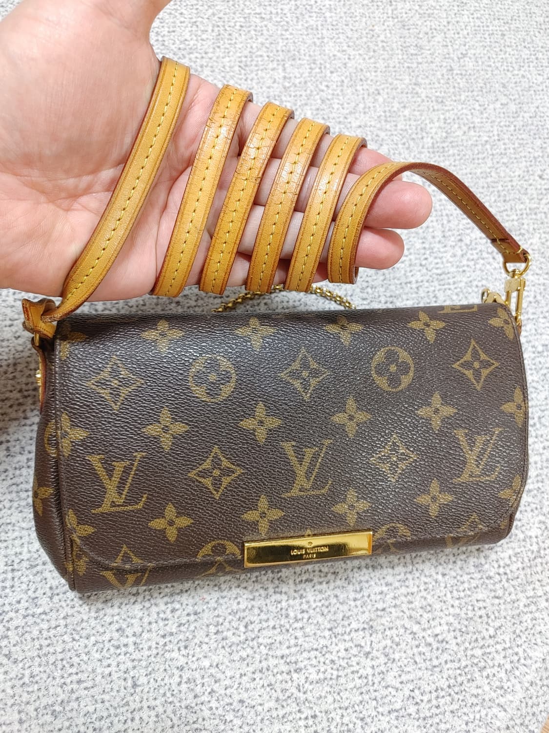 정품 루이비통 페이보릿 pm 크로스백 클러치백 상품이미지6