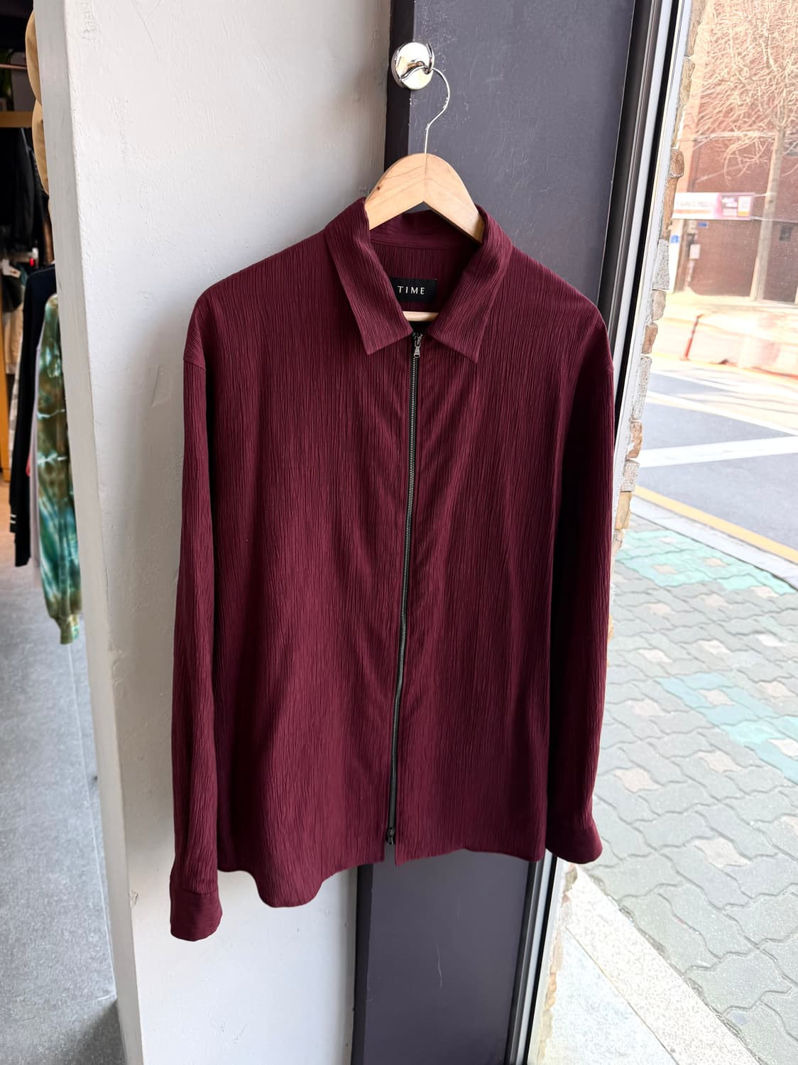 105/ 타임옴므 24-25FW 크링클 집업 셔츠  상품이미지4