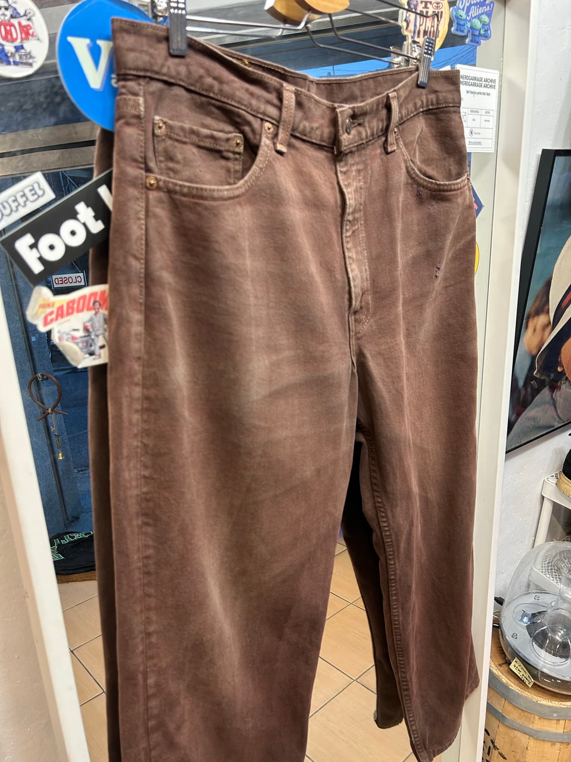 90’s USA 리바이스555 브라운컬러진 36in 상품이미지2