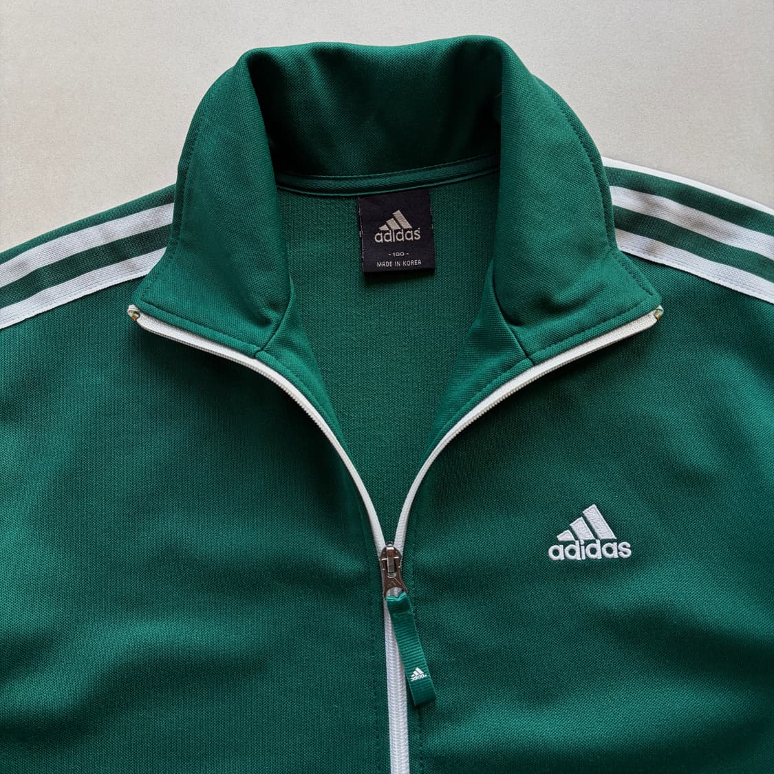 [L]아디다스 클래식 삼선 초흰 그린 트랙탑 져지 상품이미지7