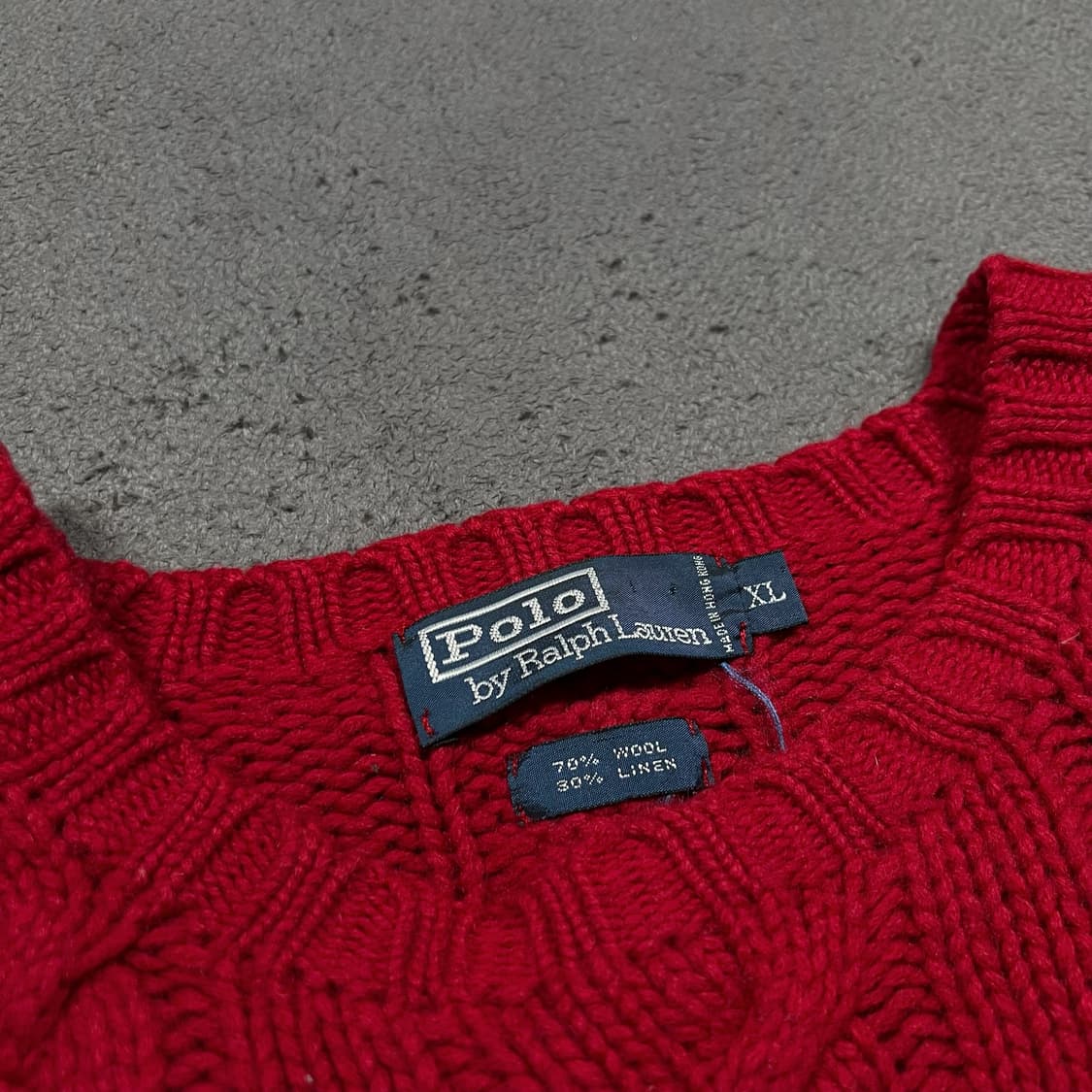 폴로 엘보우 레더패치 꽈배기 니트  상품이미지5