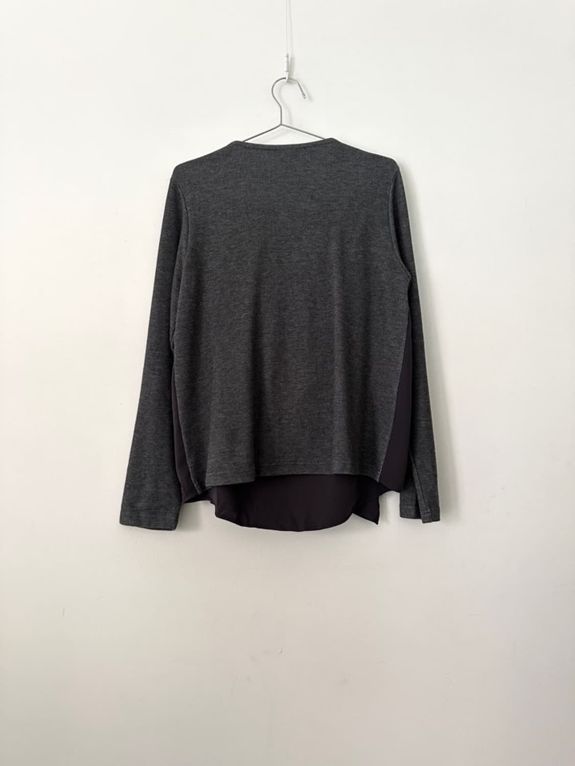 Side drape tencel top / charcoal 상품이미지6
