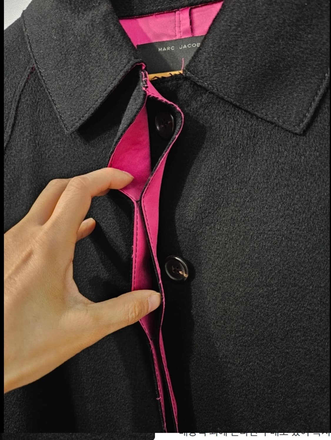 마크 제이콥스 블랙 캐시미어 오버핏 코트 ~77 상품이미지6