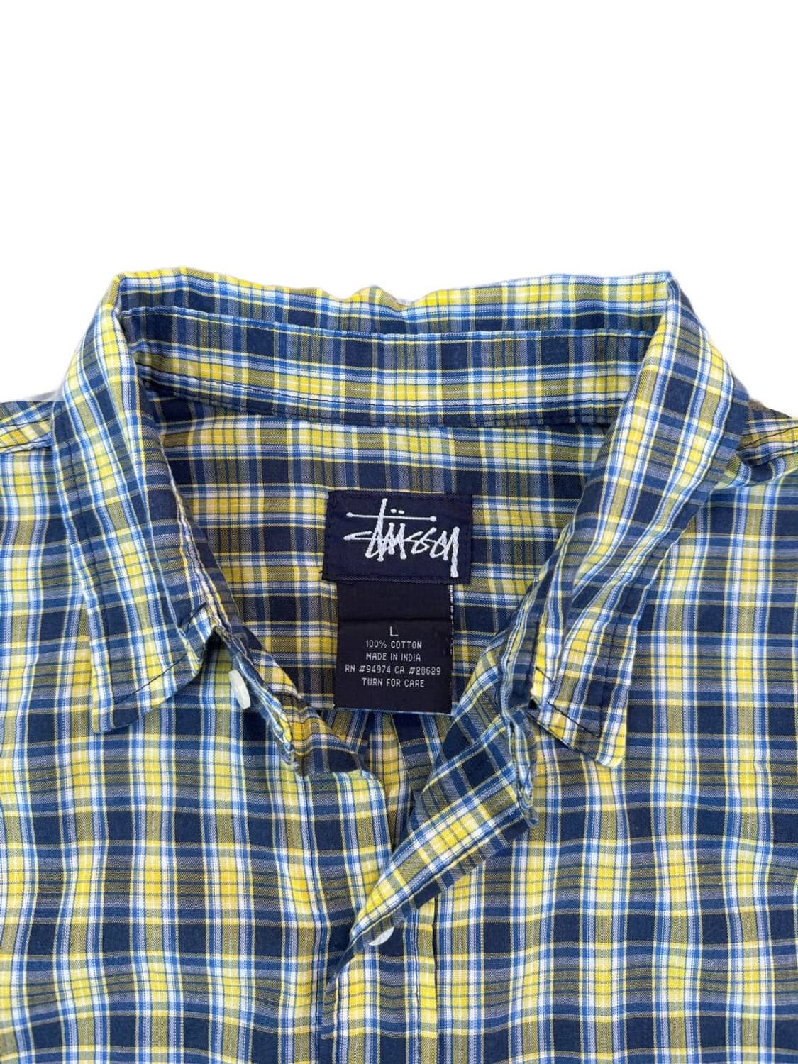 90s Stussy striped check boarder shirts 상품이미지4