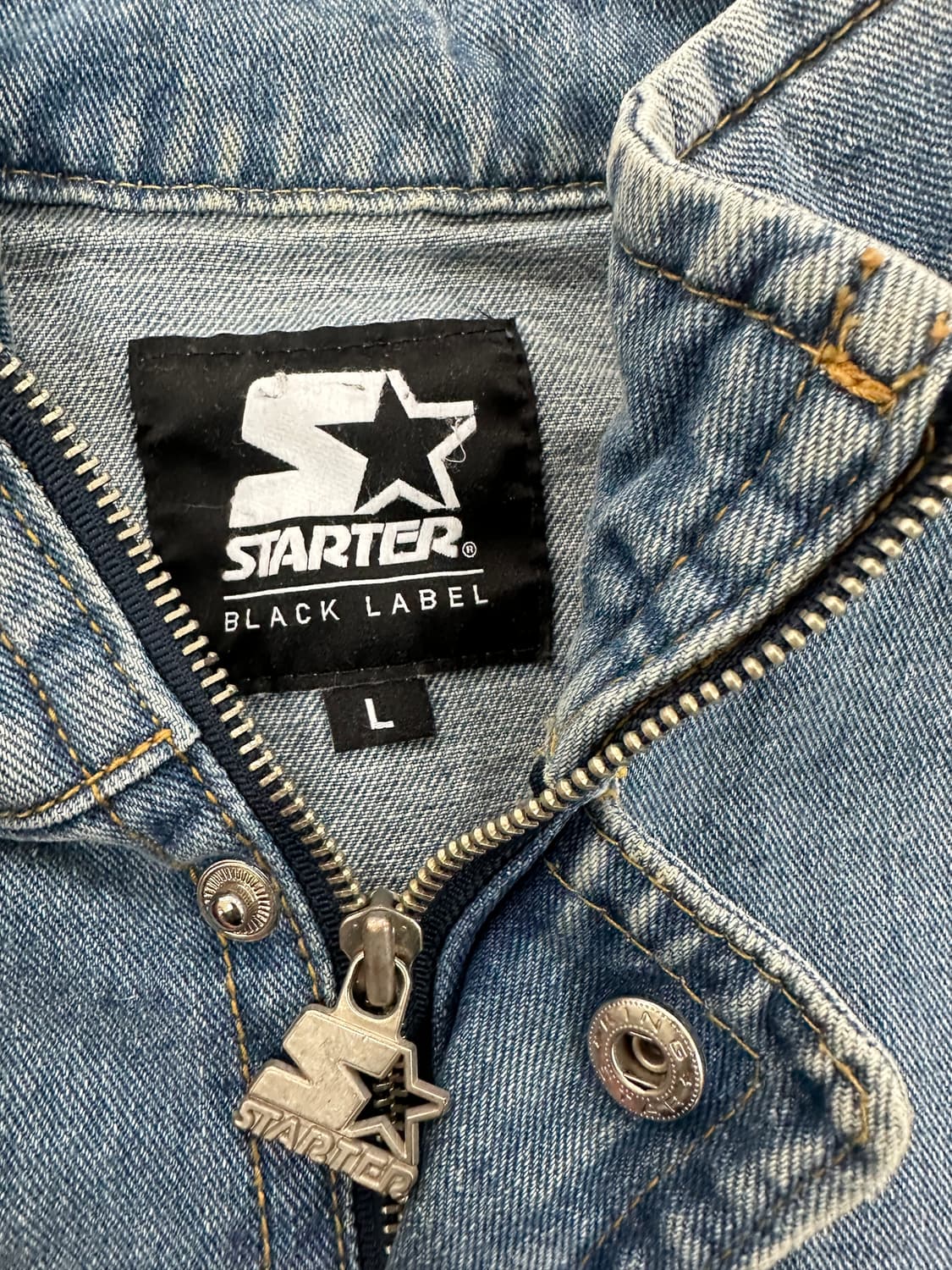스타터 반집업 데님 자켓 상품이미지4
