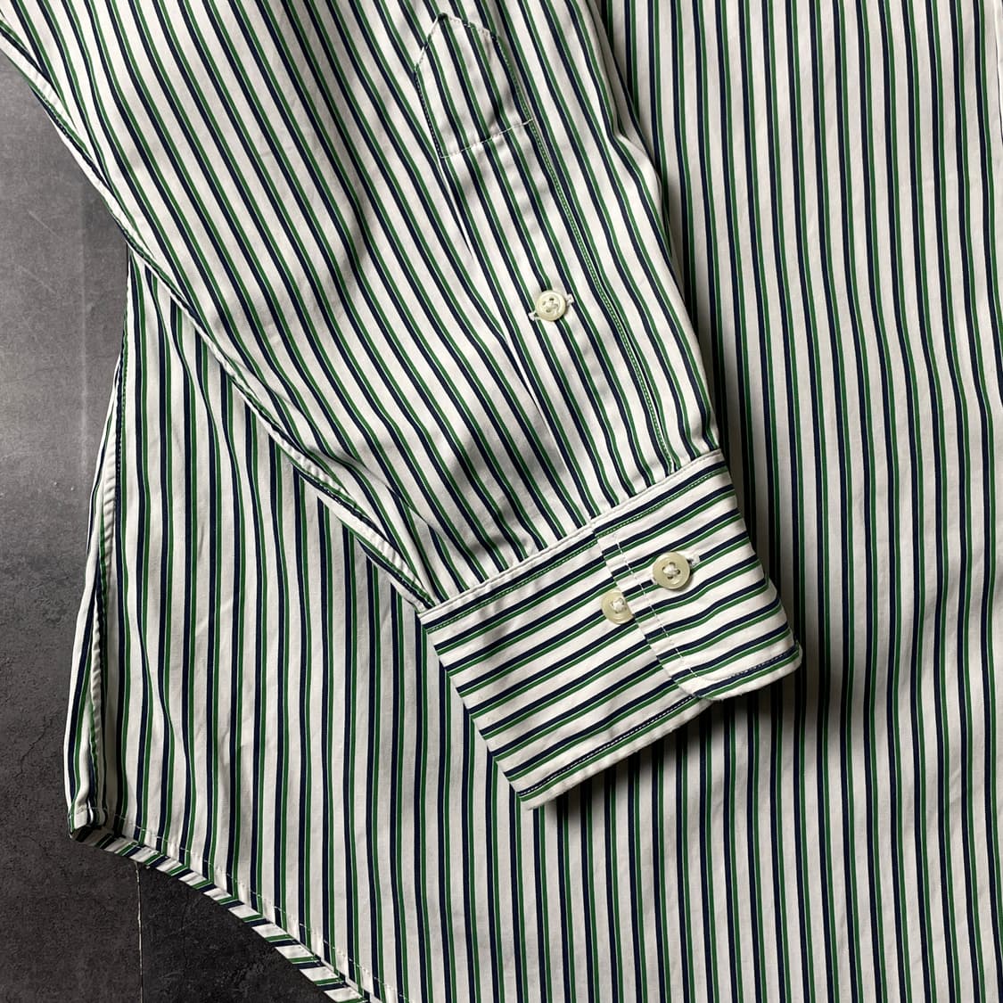 RALPH LAUREN 랄프로렌 그린 스트라이프 코튼 셔츠 A00418 상품이미지4