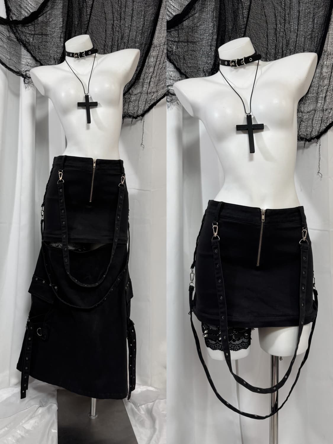 buckle mini long skirt 상품이미지1
