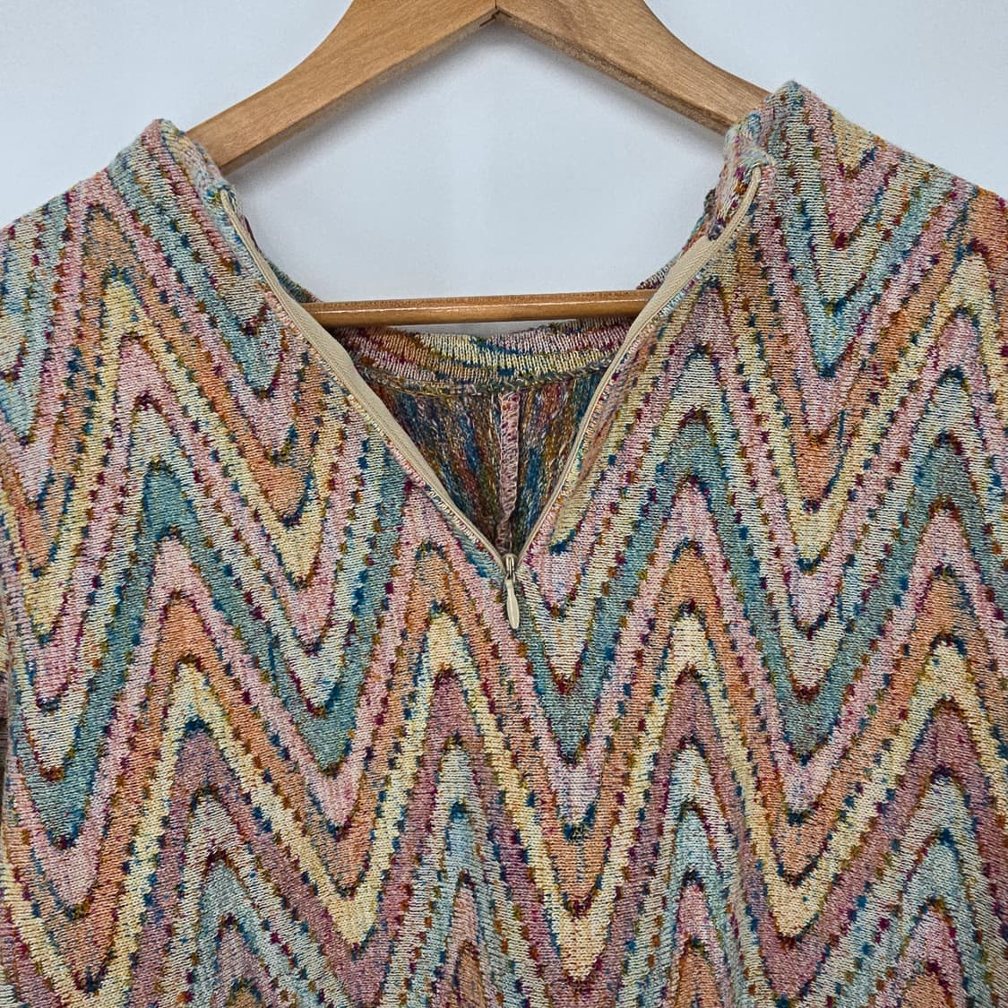 CAPERDONI 지그재그 패턴 긴팔 블라우스 상품이미지6