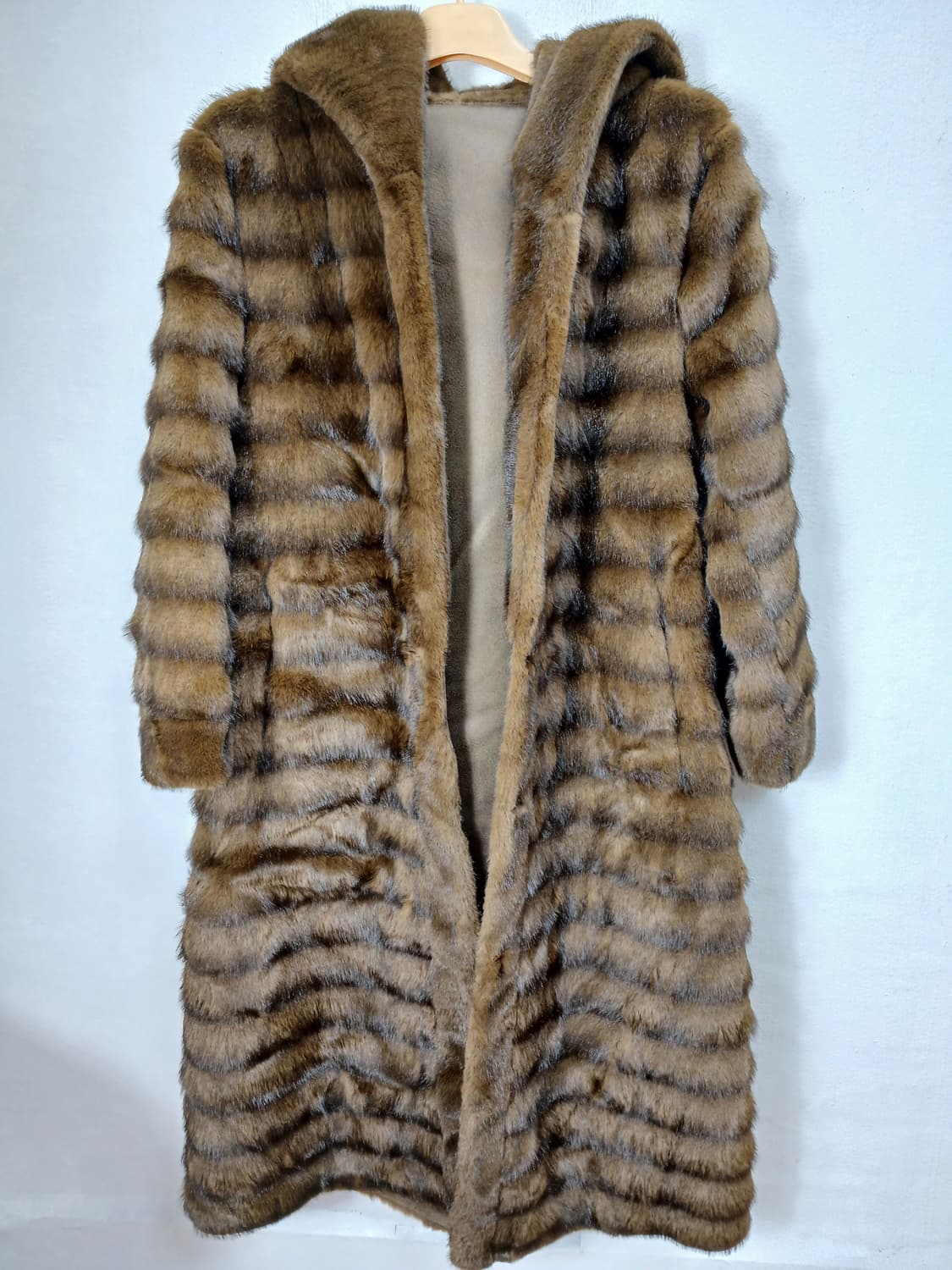 천연밍크 후드 롱 코트 90-95 M 새제품 상품이미지2