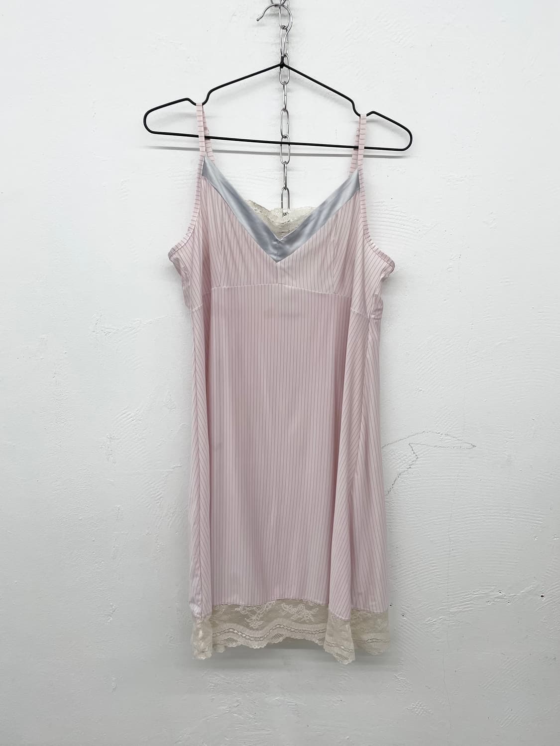 핑크페어리 코지 스트라이프 레이스 슬립 상품이미지4