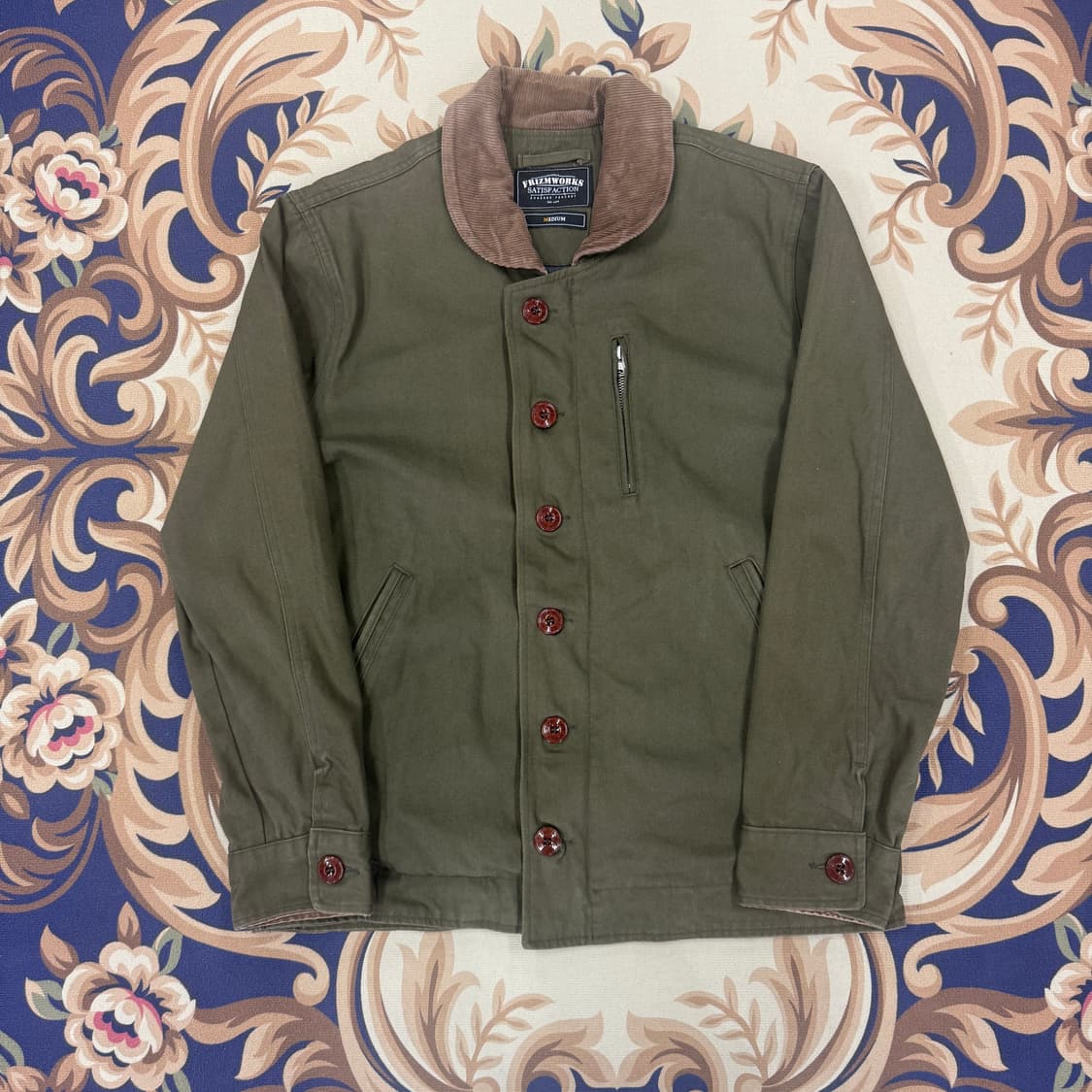 (M)프리즘웍스 FRISMWORKS 덱자켓(올리브,투웨이지퍼) 상품이미지1