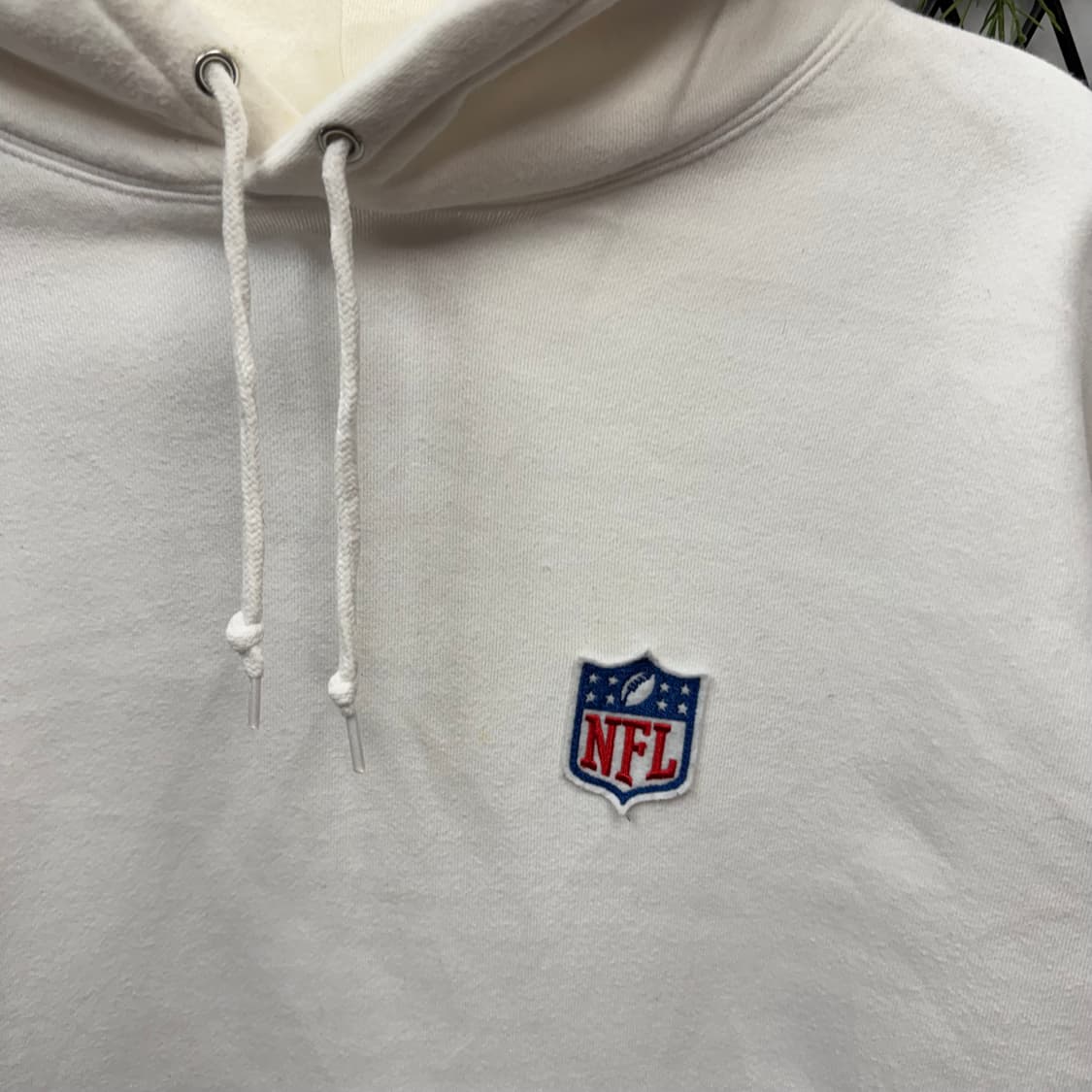 00s 아비렉스 X NFL 후드티 후면 빅로고 포인트 화이트 상품이미지5