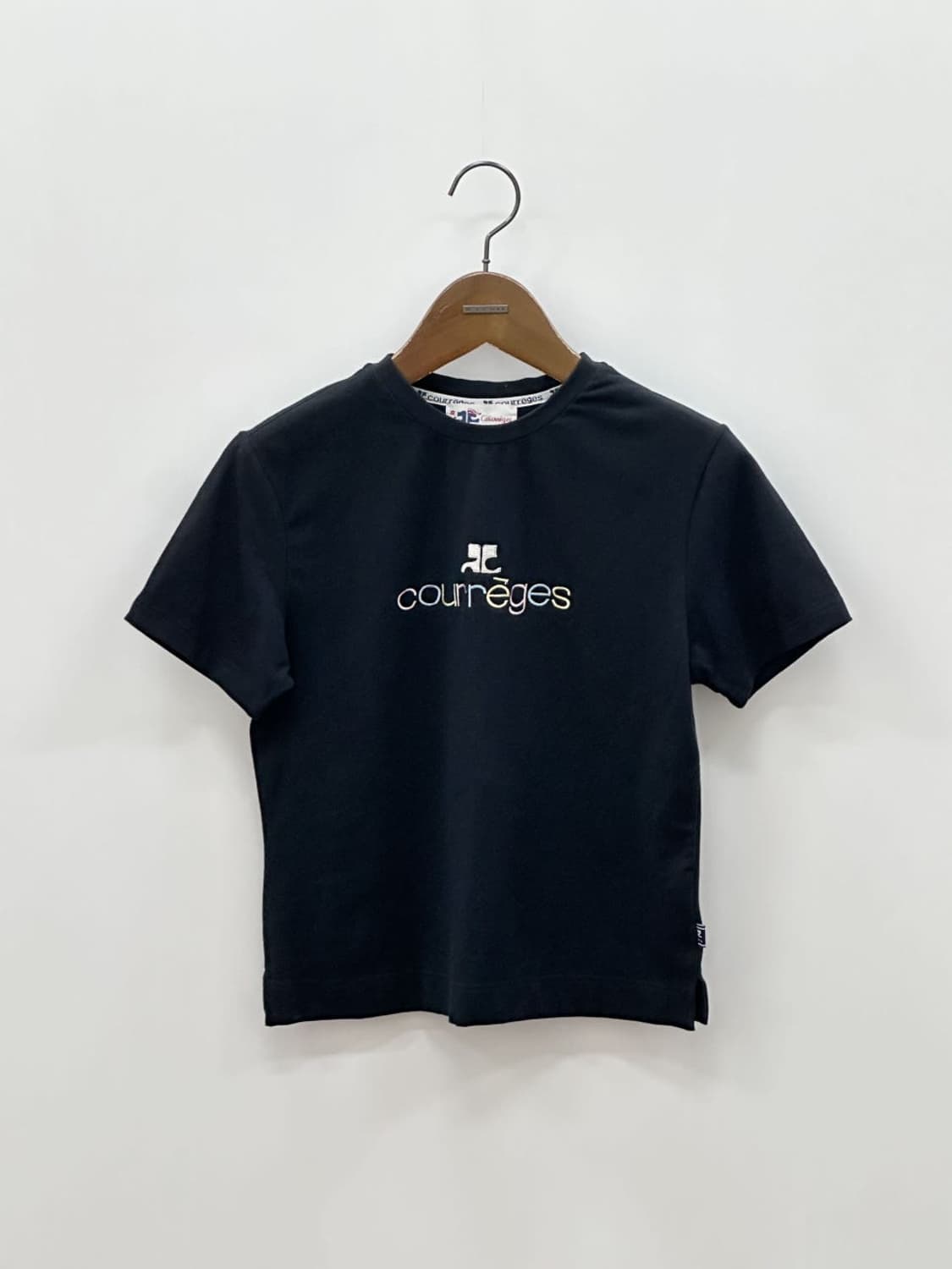 courreges / 꾸레쥬 블랙 로고 반팔 티셔츠  상품이미지1