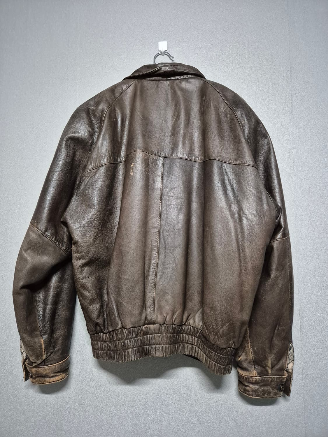 90년대 ZUFOLD 양가죽 셸 레더 자켓 상품이미지2