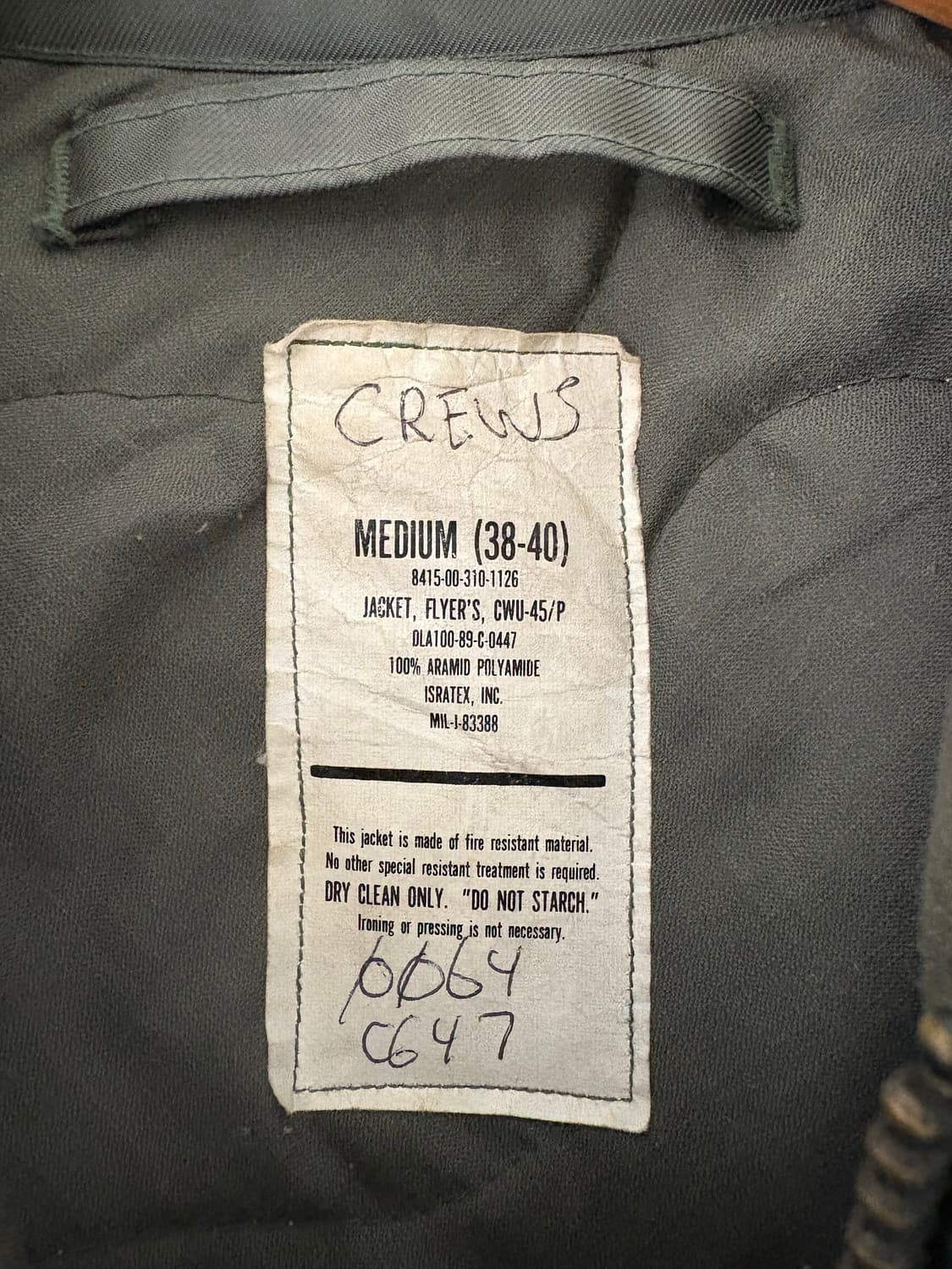 80’s USAF cwu-45/p Flight Jacket.  상품이미지4
