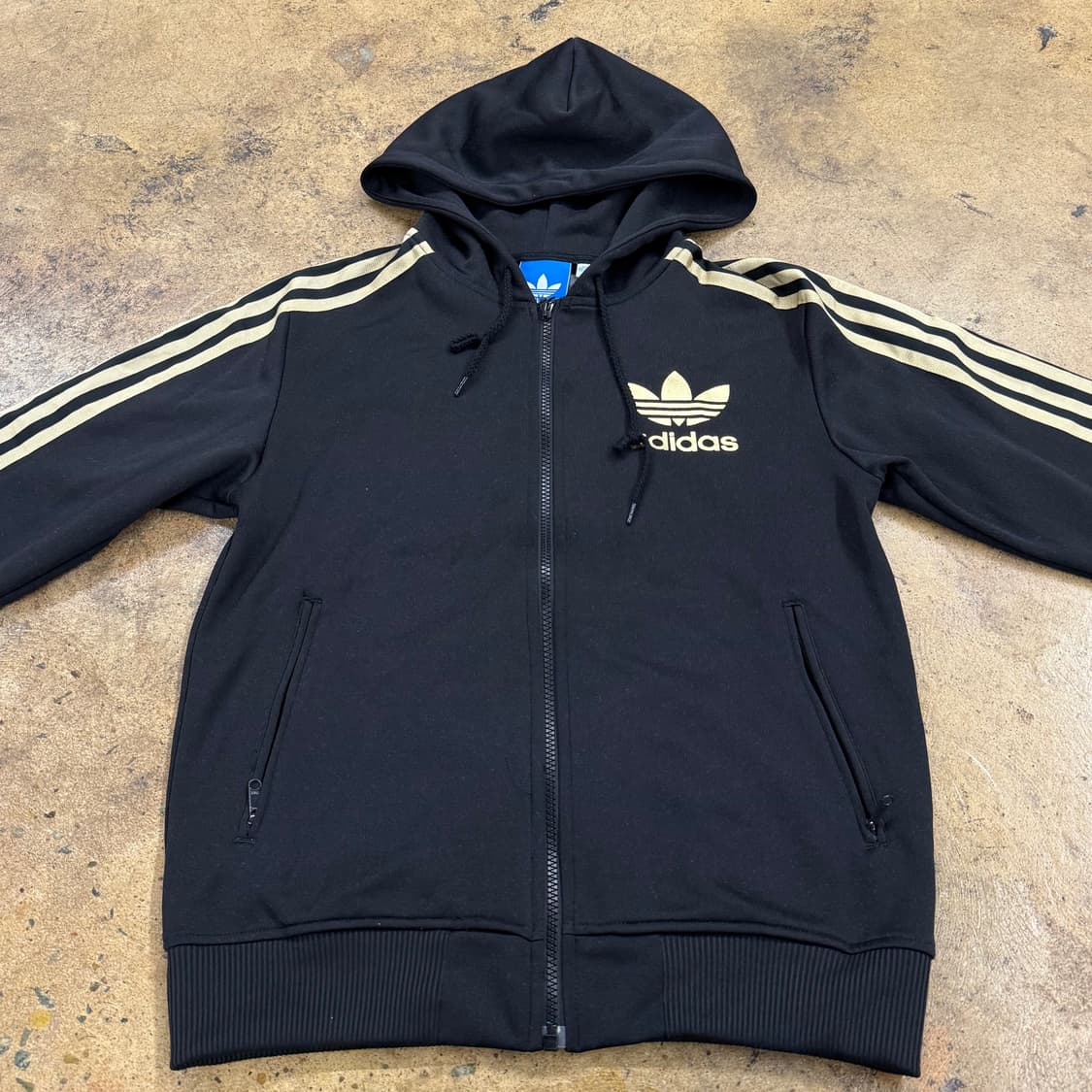 아디다스 검금 검골 후플 플락 져지 후드집업  상품이미지3