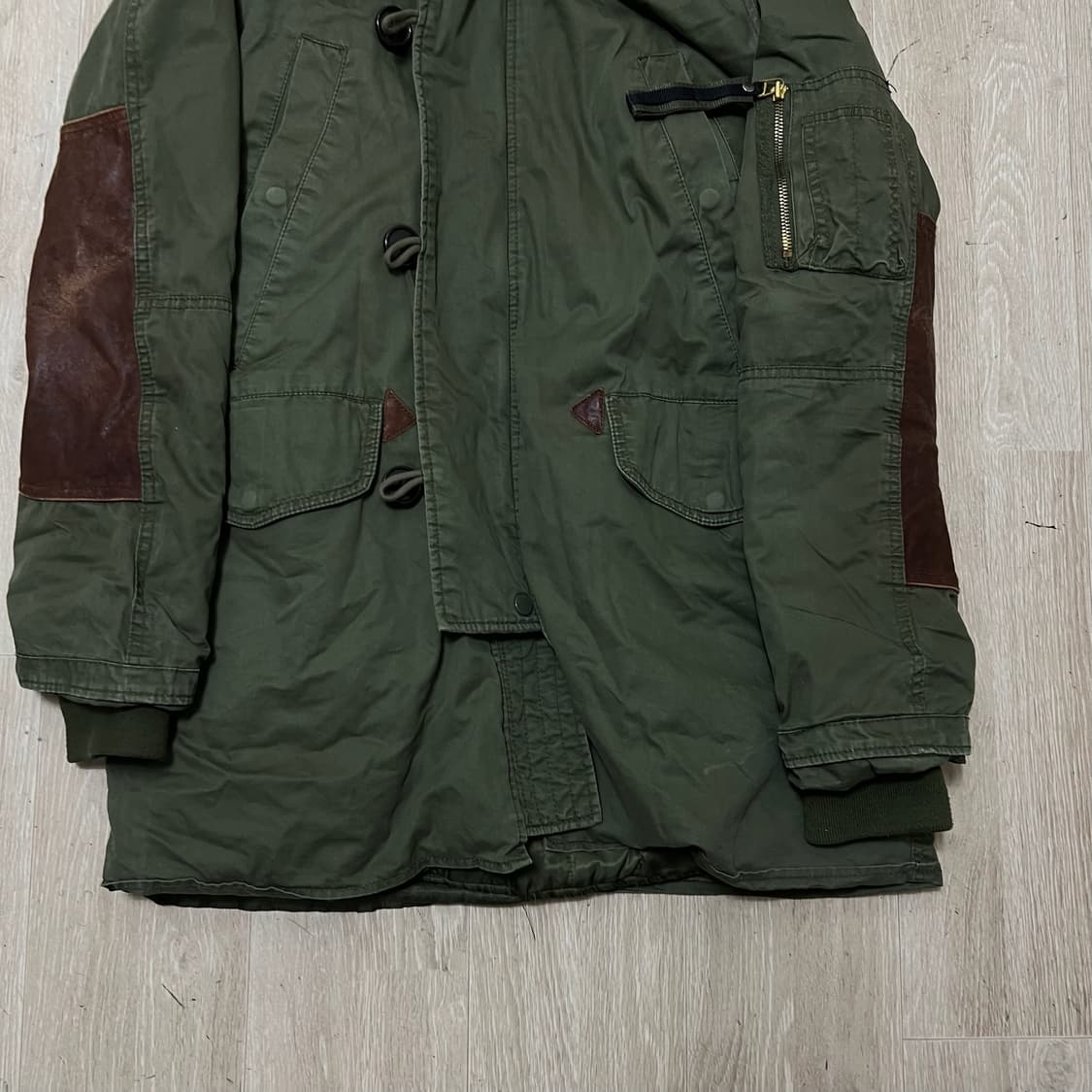 남성 퍼후드 N3B 개파카 야상 점퍼 L/100  상품이미지3