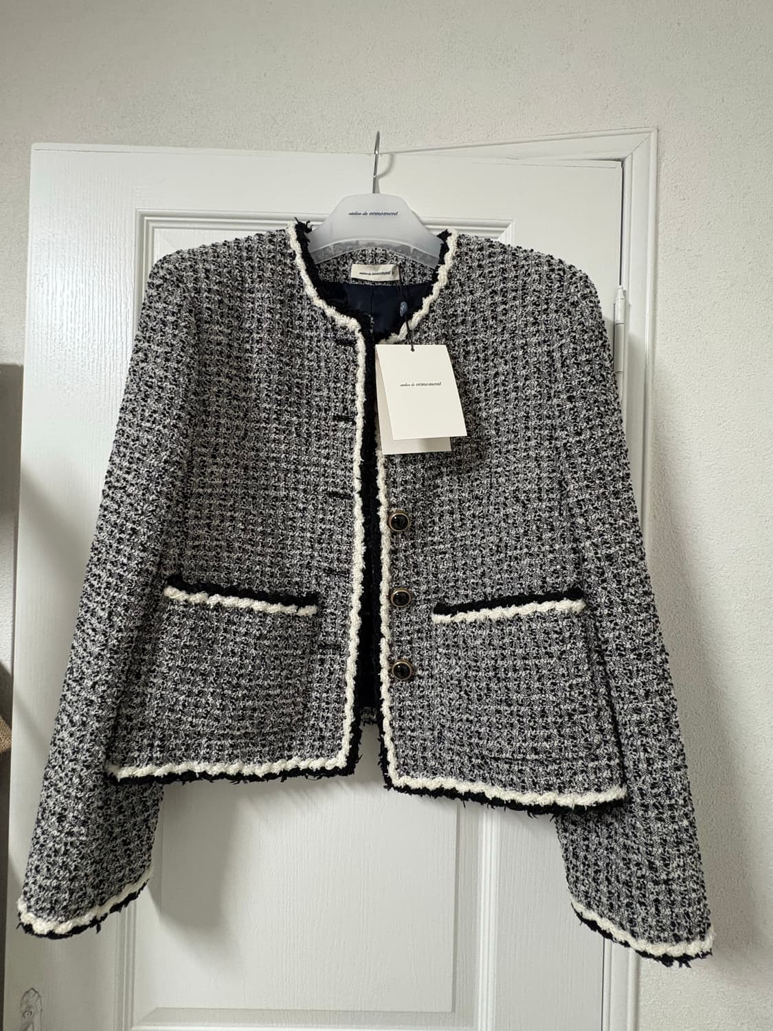 [새상품] 아뜰리에 드 쎄모먼 Juilette 트위드 자켓 36 상품이미지3