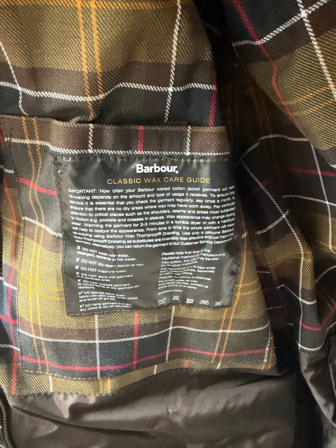 바버 클래식비데일 왁스자켓 38 상품이미지4