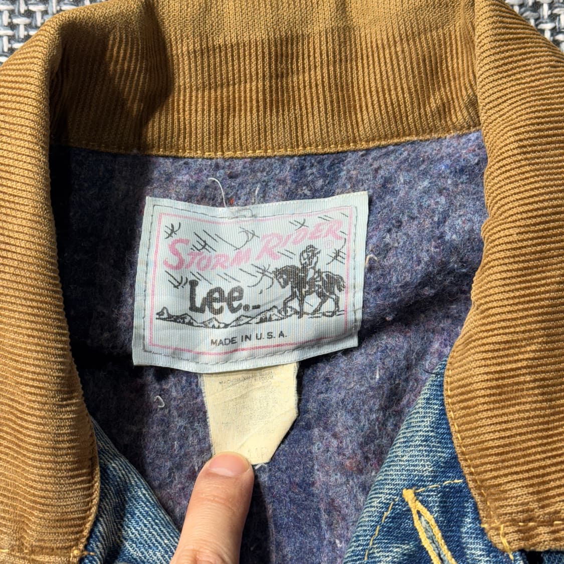 70s USA Lee 스톰라이더 데님 트러커 (old-8529) 상품이미지4