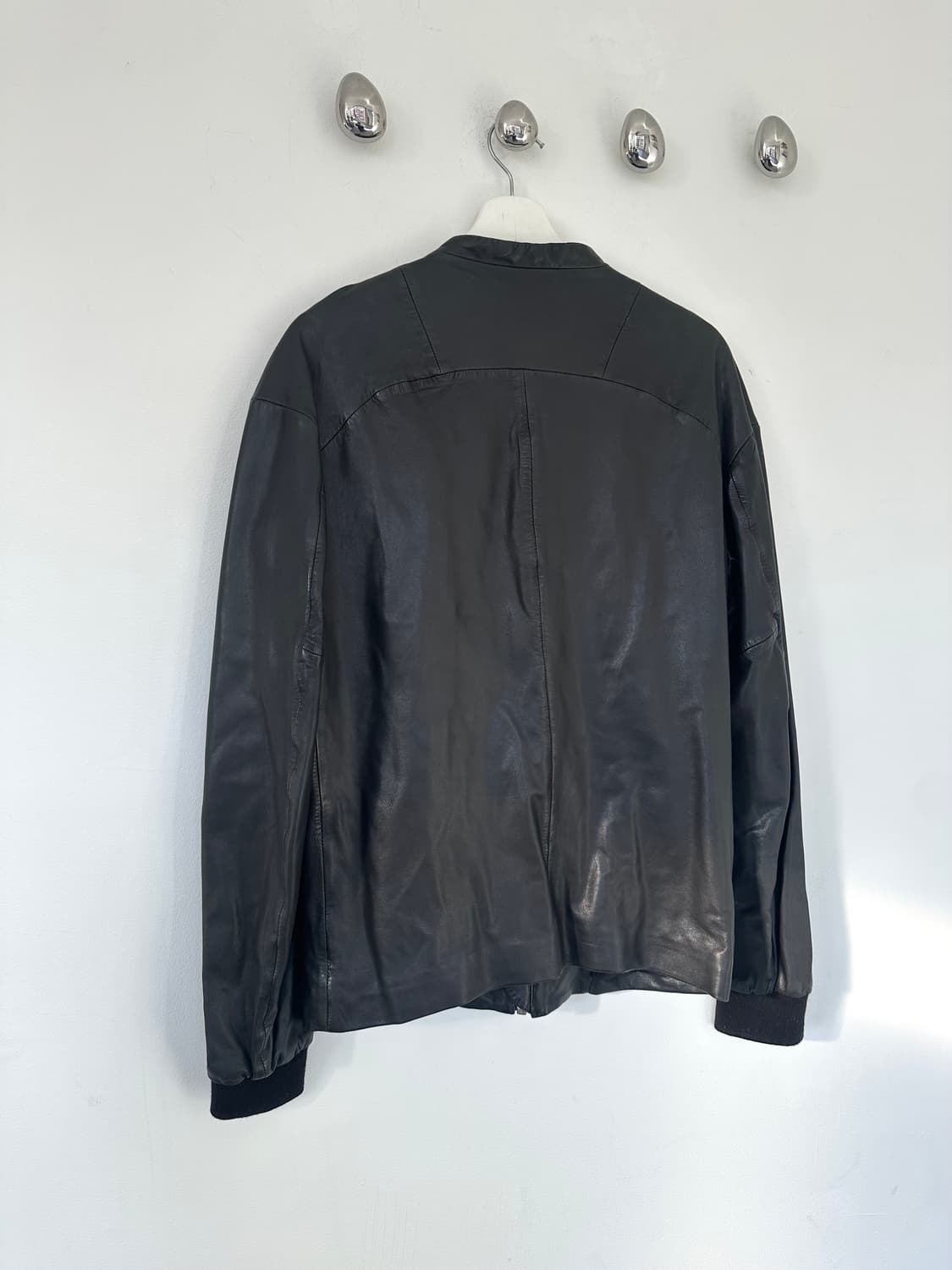 디젤 블랙골드 메달 엠보싱 램스킨 레더 자켓 상품이미지4