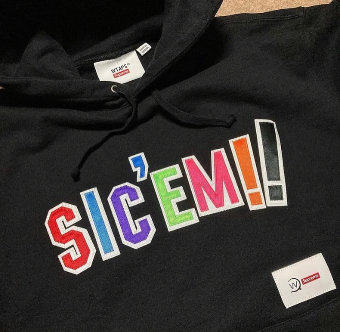 슈프림 X 더블탭스 sic’em!! 후드 블랙 L 상품이미지6