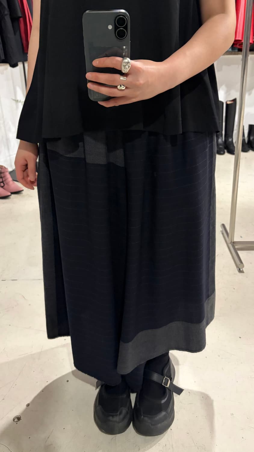 Stripe Asymmetry Skirt Pants 상품이미지9
