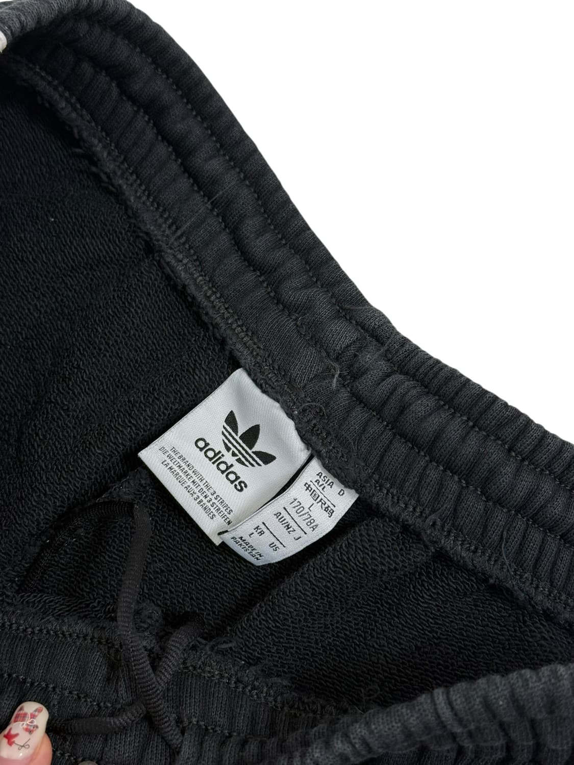 아디다스 블랙 와이드 스웻팬츠 상품이미지7