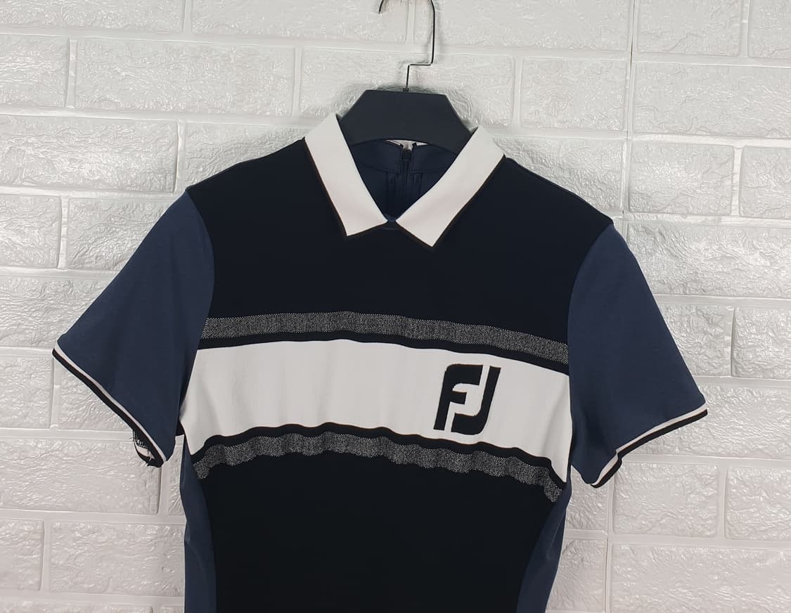 [90]풋조이 기능성 배색 스트라이프 반팔 카라티 상품이미지4