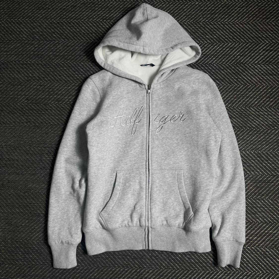 타미힐피거 자수로고 융 내피 후드집업 그레이 y 4826 상품이미지2