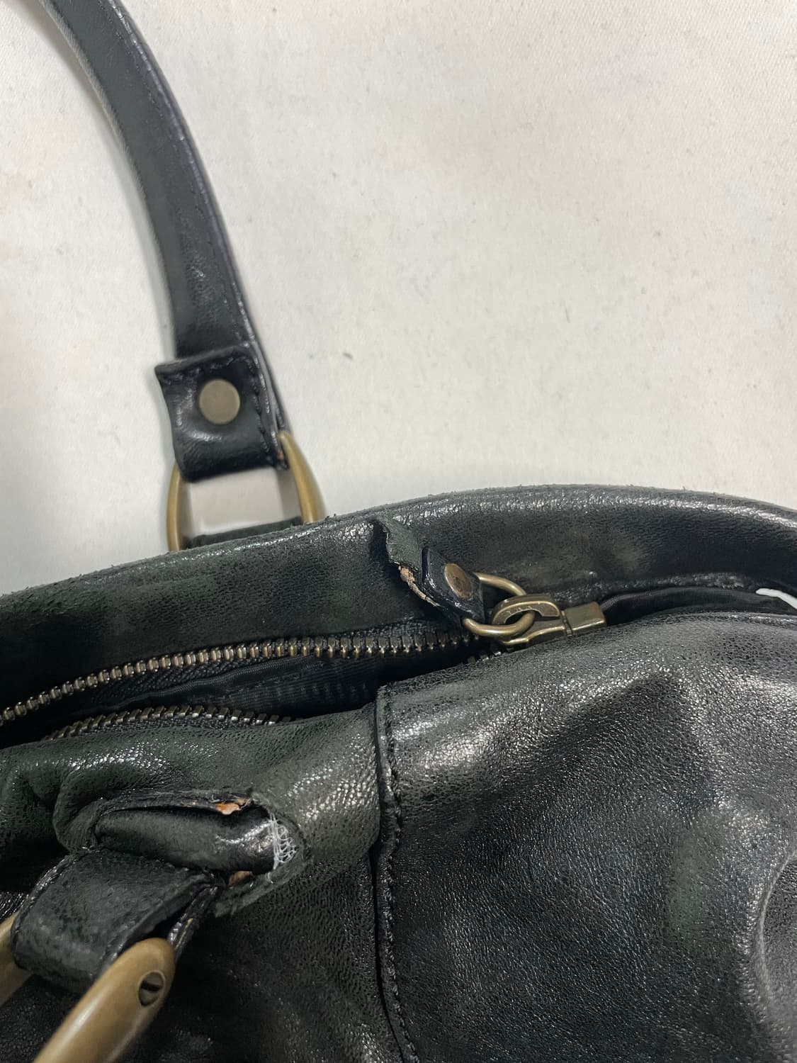 00‘s 마틴 마르지엘라 아카이브 램스킨 보스턴백  상품이미지6