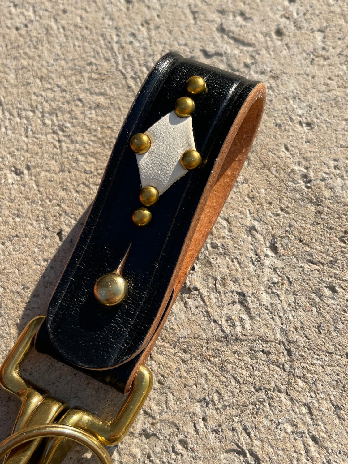 천연 소가죽 벨트 루프 키링 상품이미지2