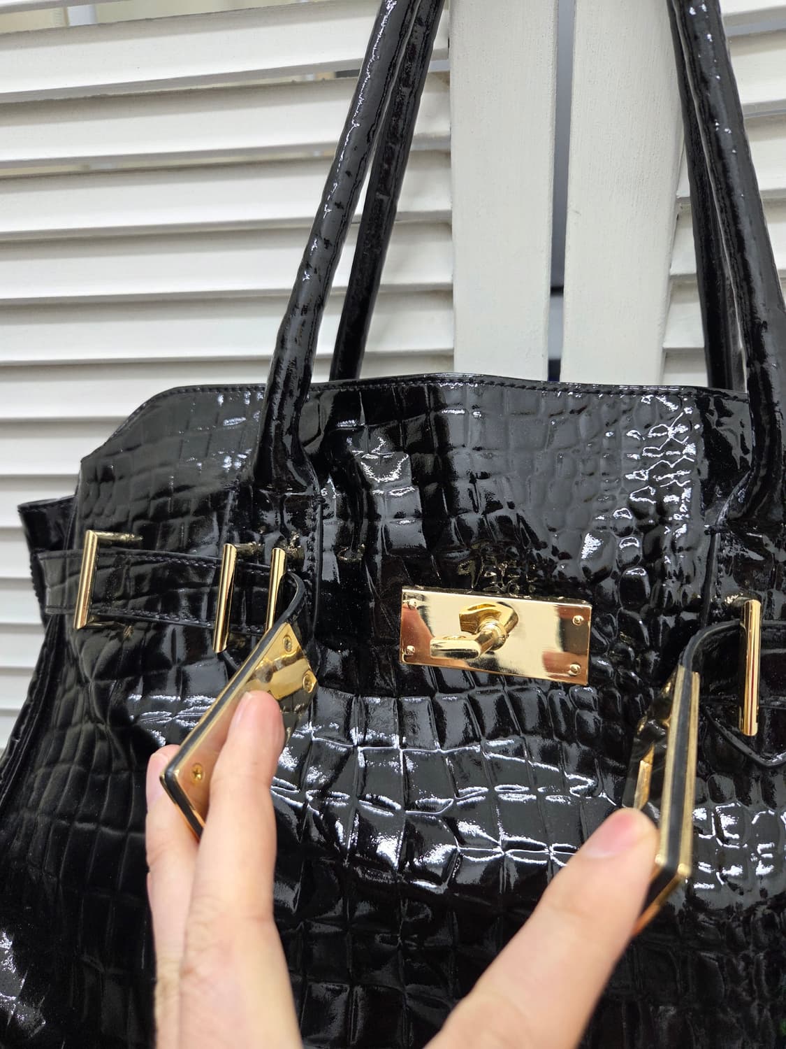 데코 DECO 크로커다일 소가죽 버킨백 상품이미지3