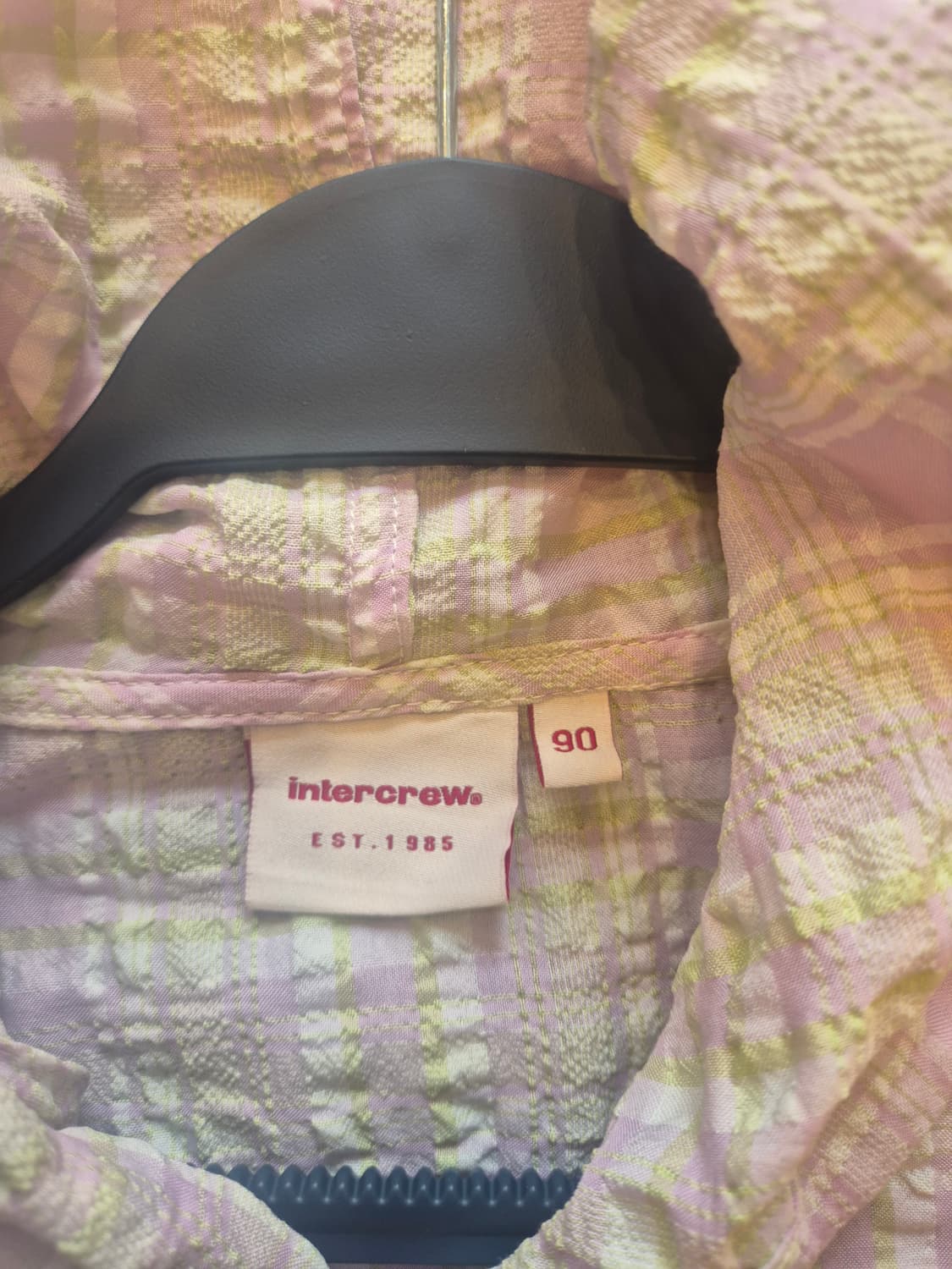 인터크루 우먼스 요루 냉감 시어서커 후드셔츠 핑크 상품이미지2