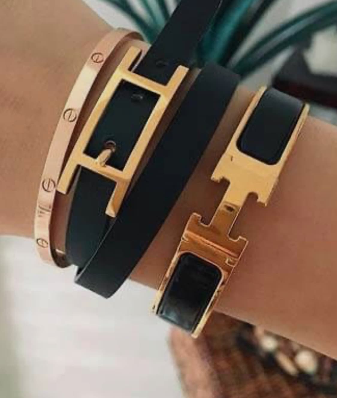 가격내림) 에르메스 클릭아슈 GM 블랙 골드 상품이미지4