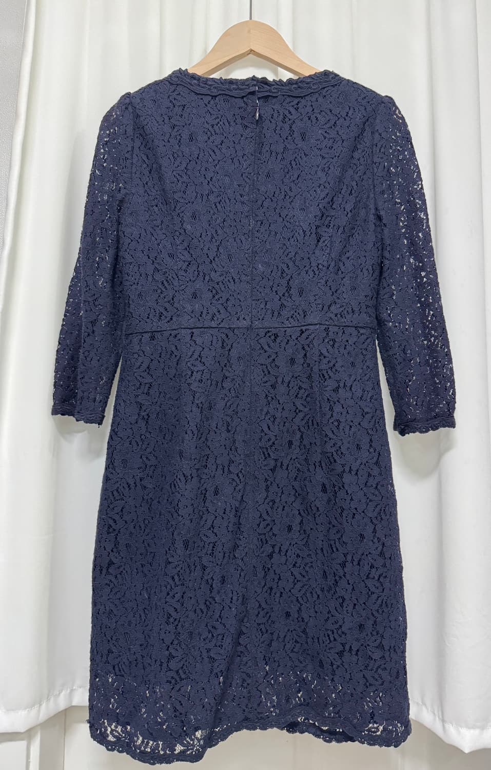 로엠 ROEM 레이스 원피스 네이비 상품이미지4