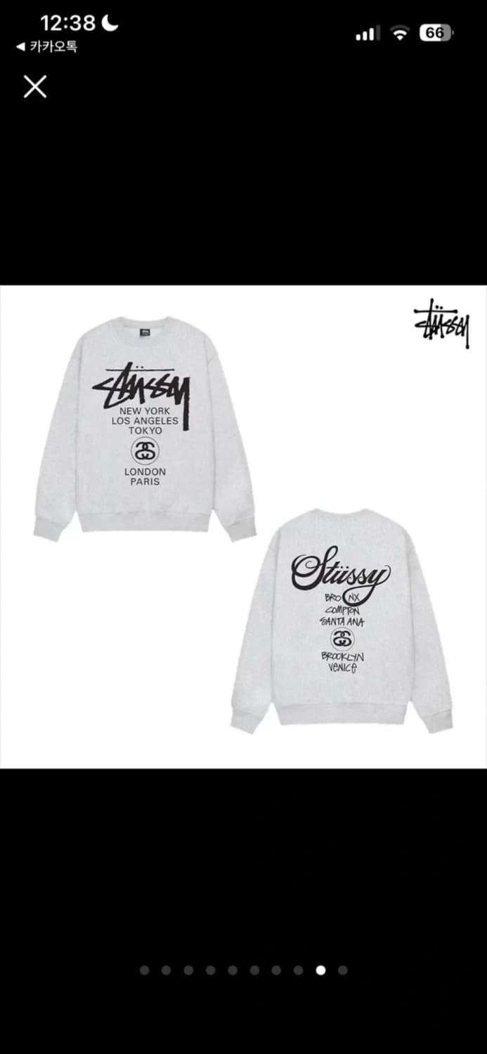 🔥[정품/무료배송]🔥STUSSY 스투시 월드투어 크루넥 맨투맨 3컬러 상품이미지7