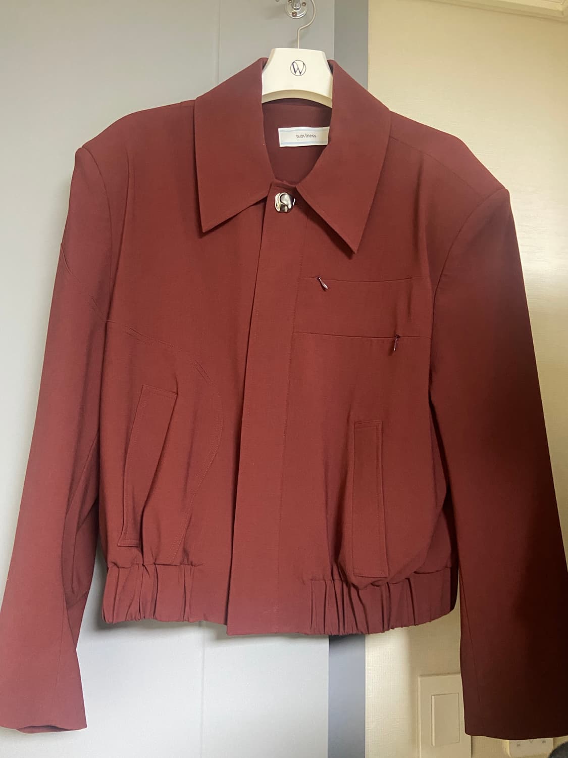 웨이비니스 터널링 울 크롭 자켓 1 상품이미지1