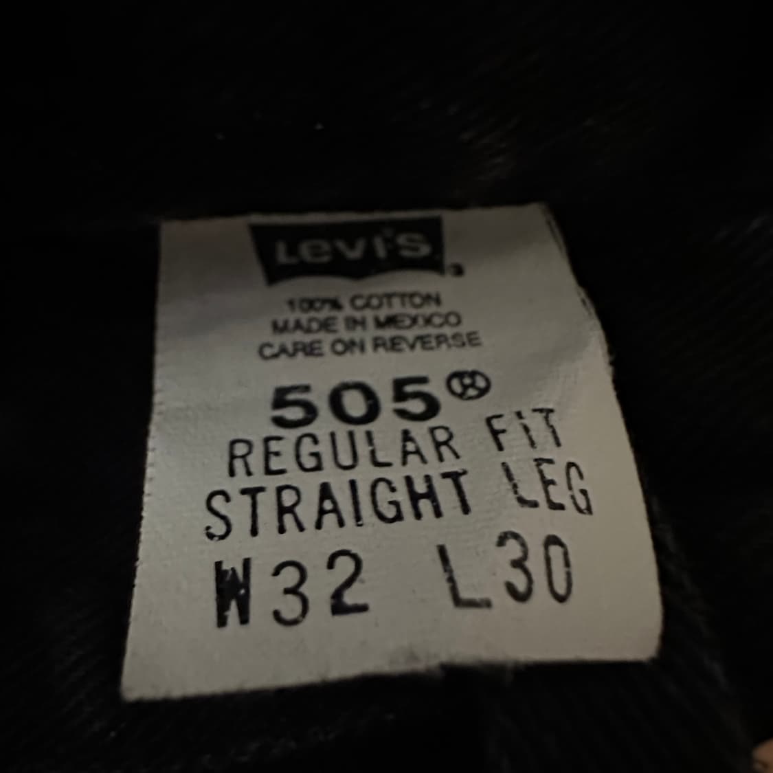 LEVI'S 505 00's mexico made black jeans 상품이미지5