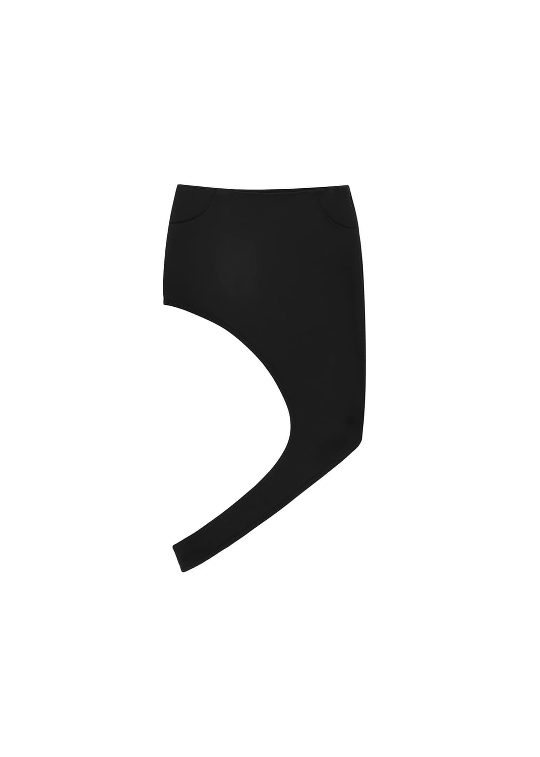 DEEP HOLE LAYERED SKIRT, BLACK 상품이미지3