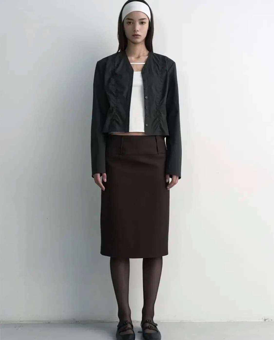 스튜디오테이블 crinkle line shirt 차콜 상품이미지1