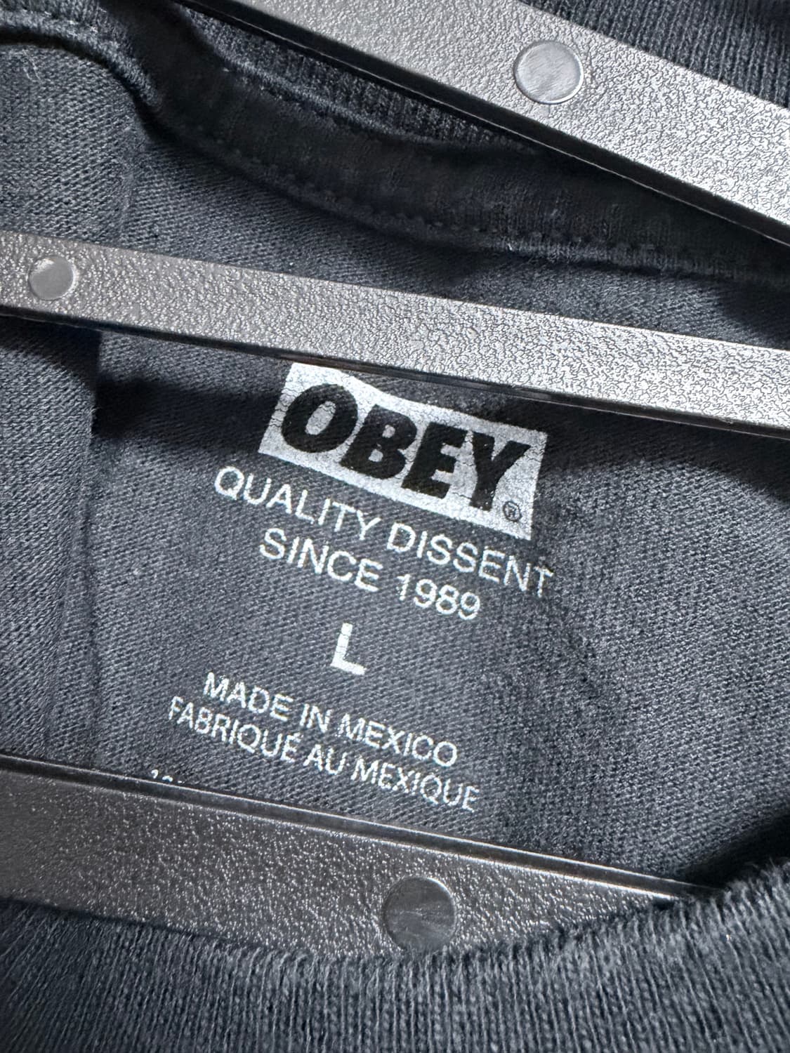 오베이 검정 반팔 상품이미지3