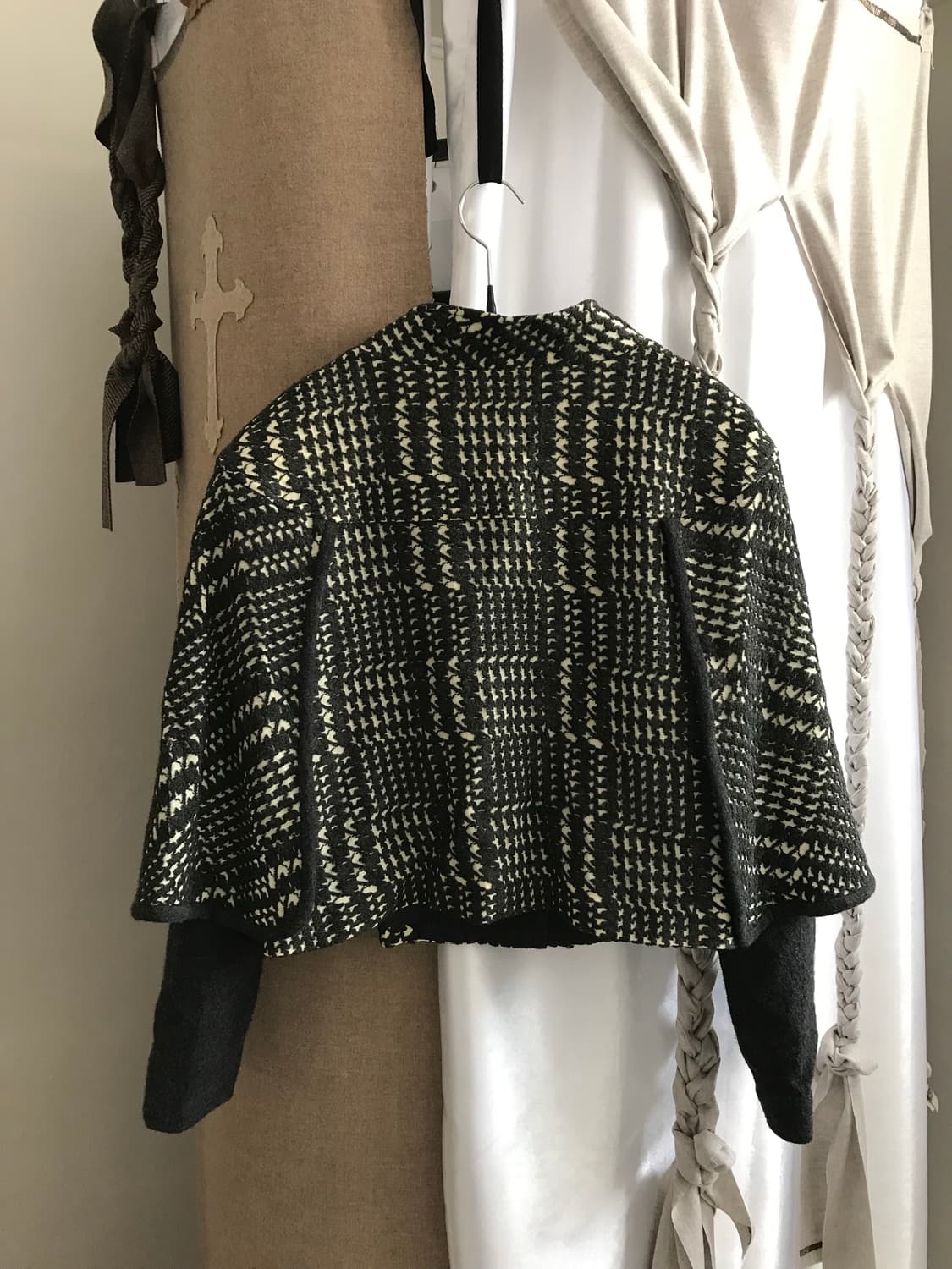 vintage pattern wool cape jacket 상품이미지9