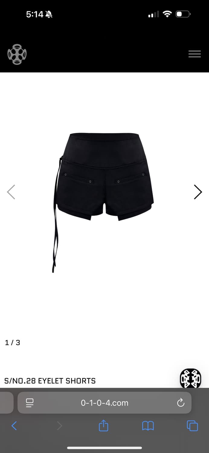 0104 S/NO.28 EYELET SHORTS 쇼츠 반바지 블랙  상품이미지2