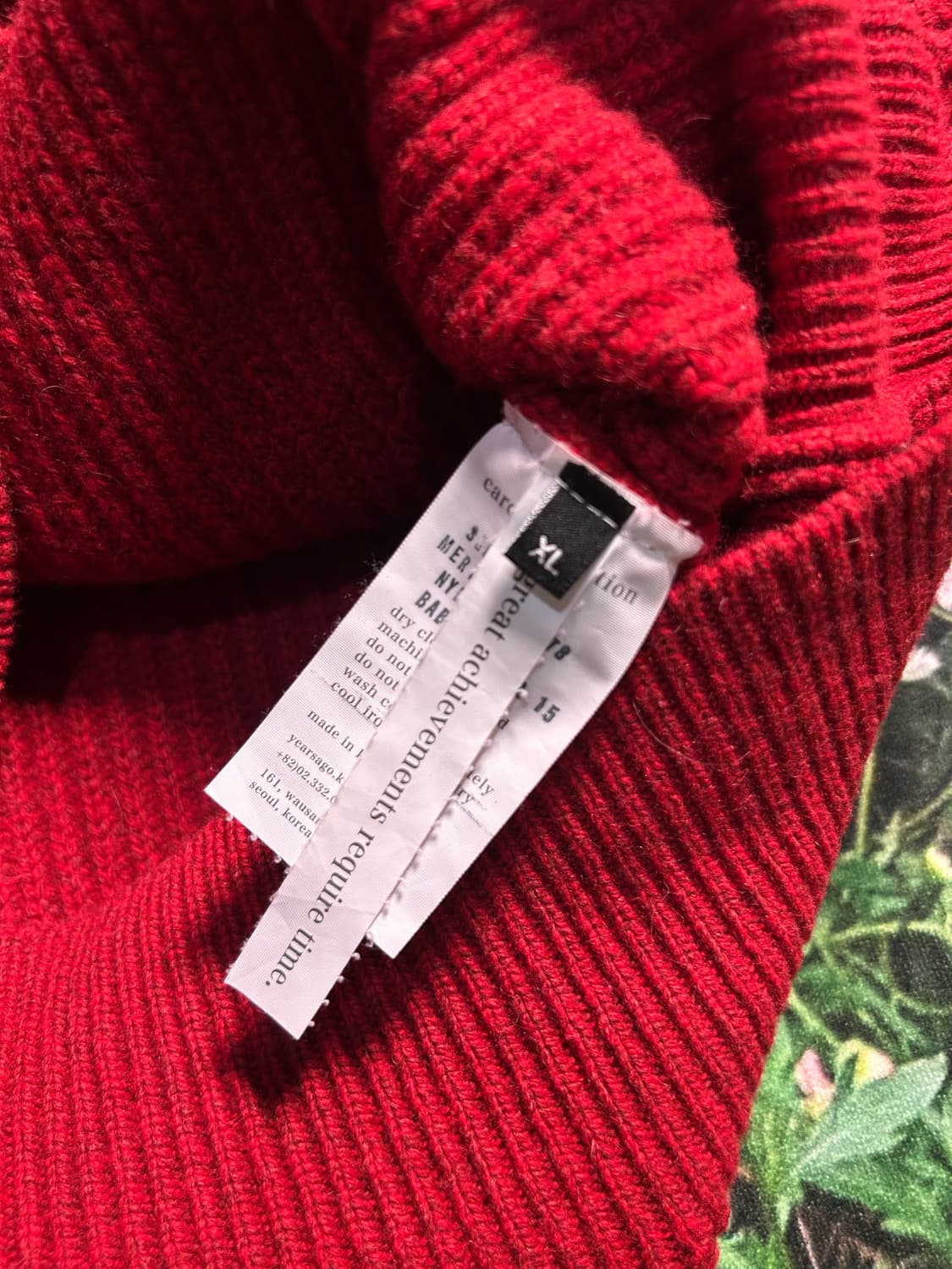 이얼즈어고 가디건 레드 XL 두껍 상품이미지4