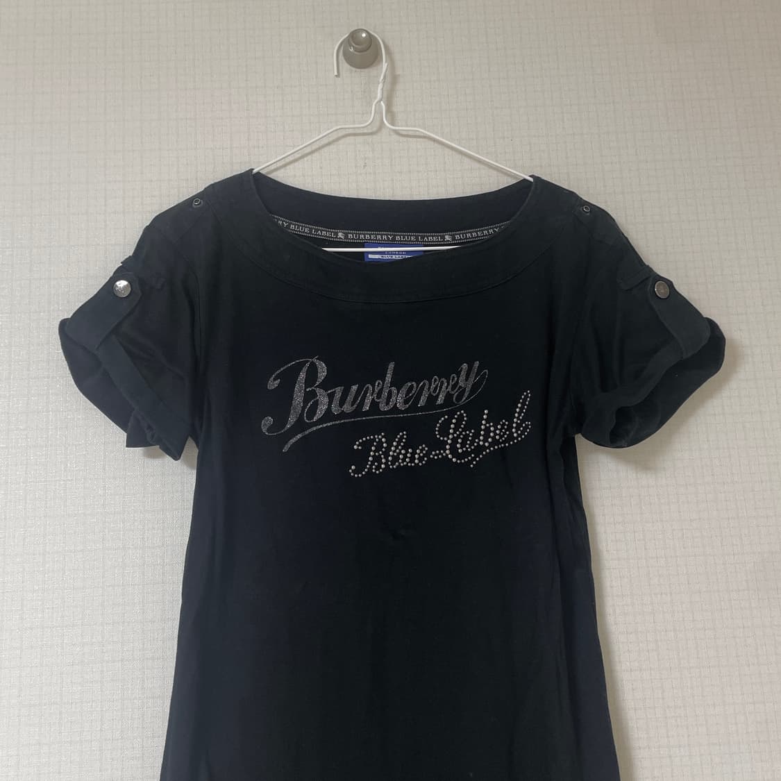 Burberry 버버리 블루라벨 스터드 로고 레터링 티셔츠 원피스 상품이미지1