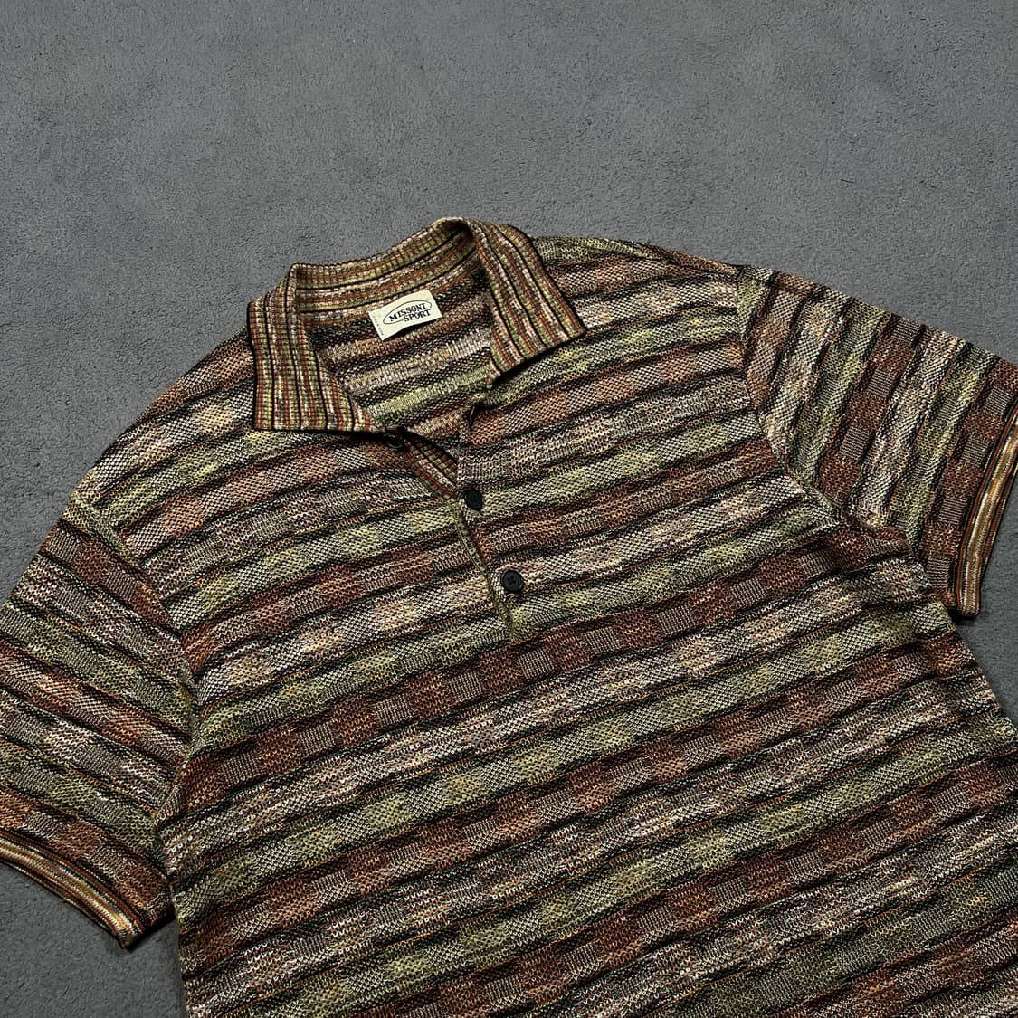MISSONI 미쏘니 패턴 PK 카라 반팔 니트 상품이미지2